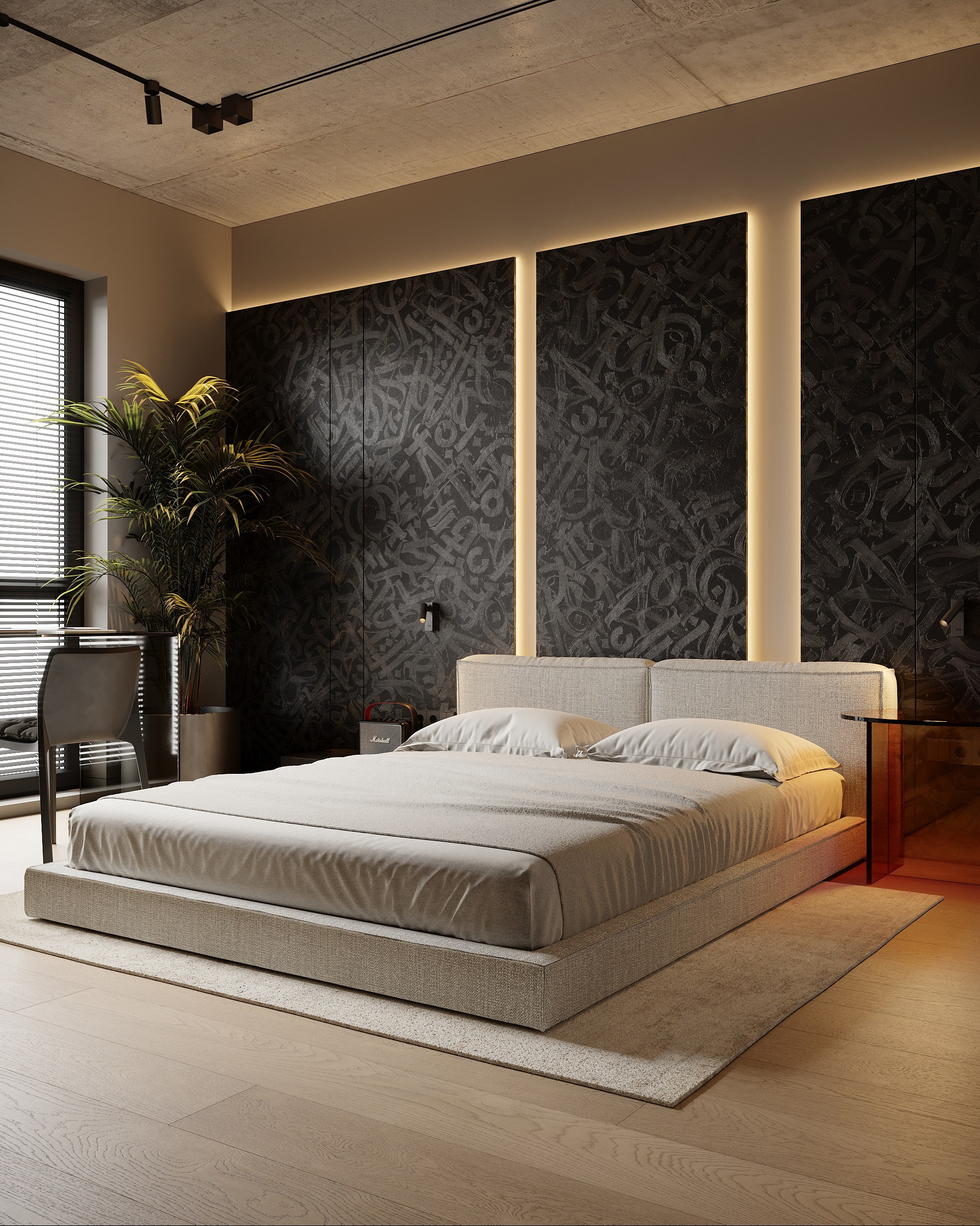 Брутальная квартира с черными акцентами для холостяка. Дизайн интерьера Санкт-Петербург | Москва | Калининград