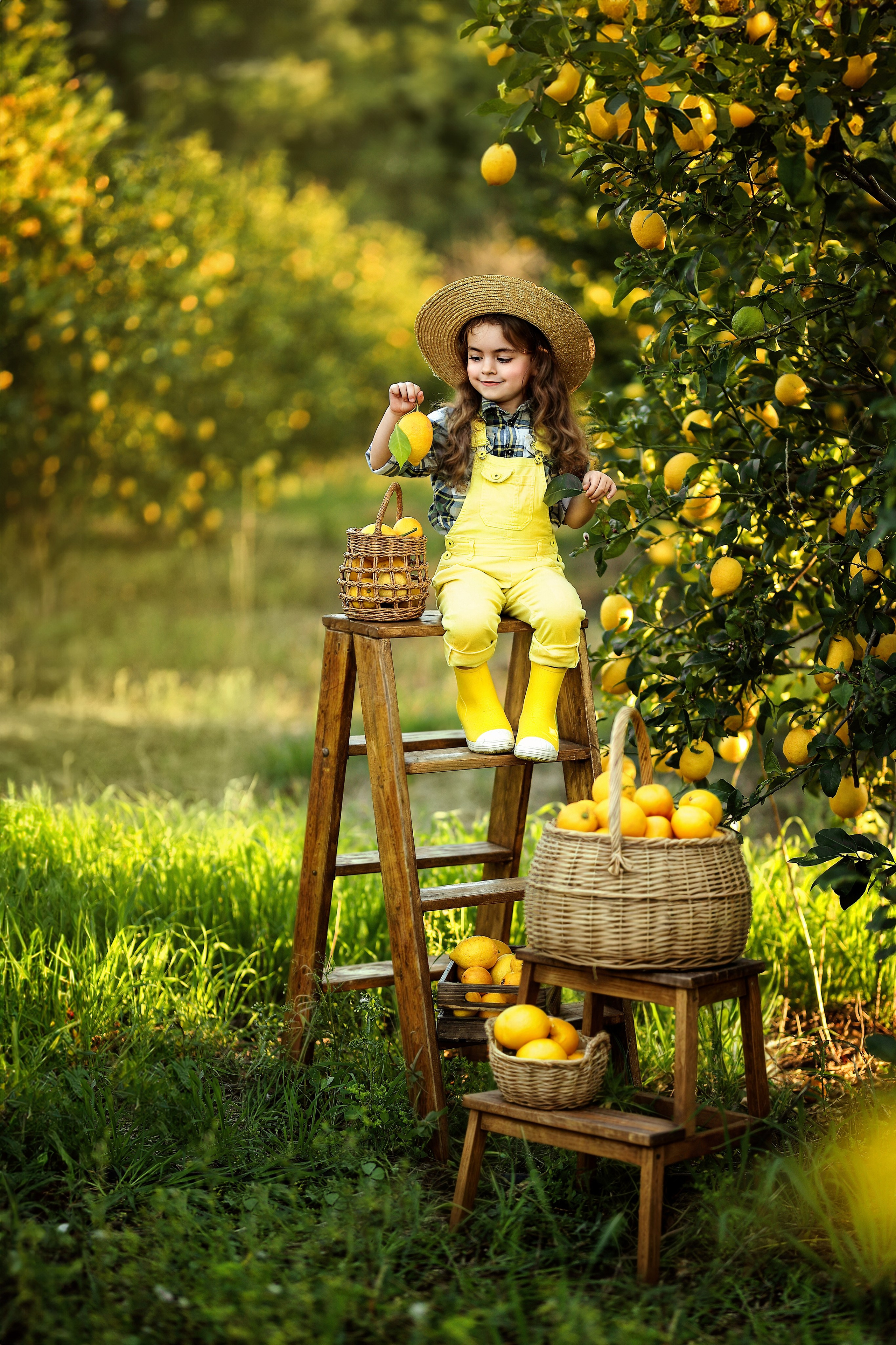 Potoshooting in lemon garden