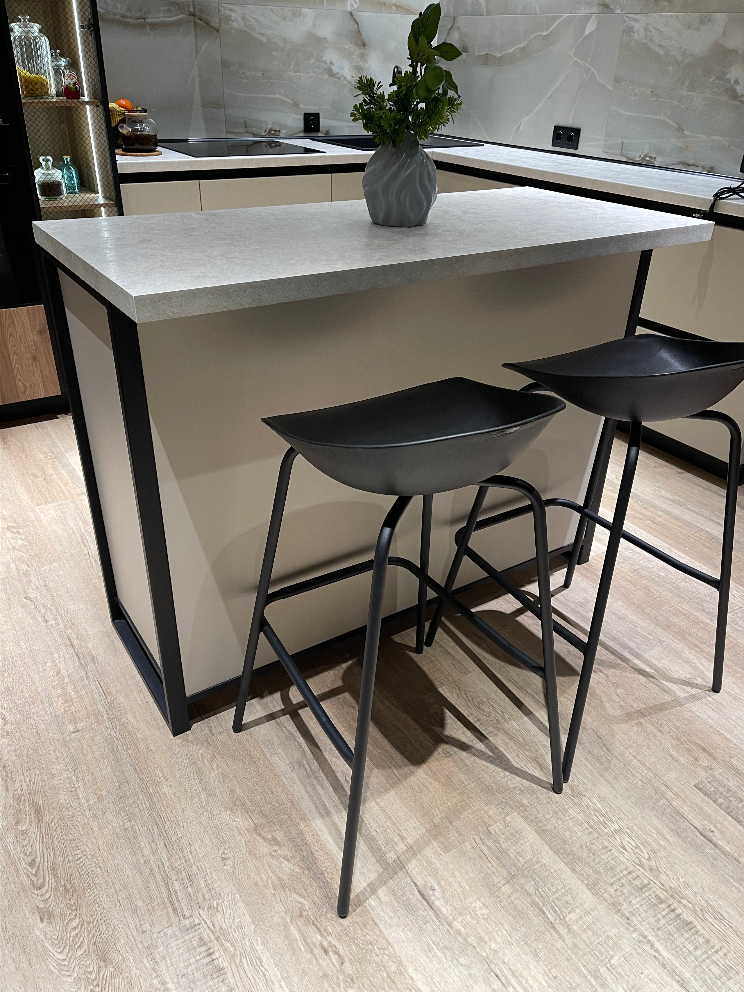 Кухня в стиле LOFT с островом. Батракова Наталья дизайнер интерьеров Санкт-Петербург Москва Архангель