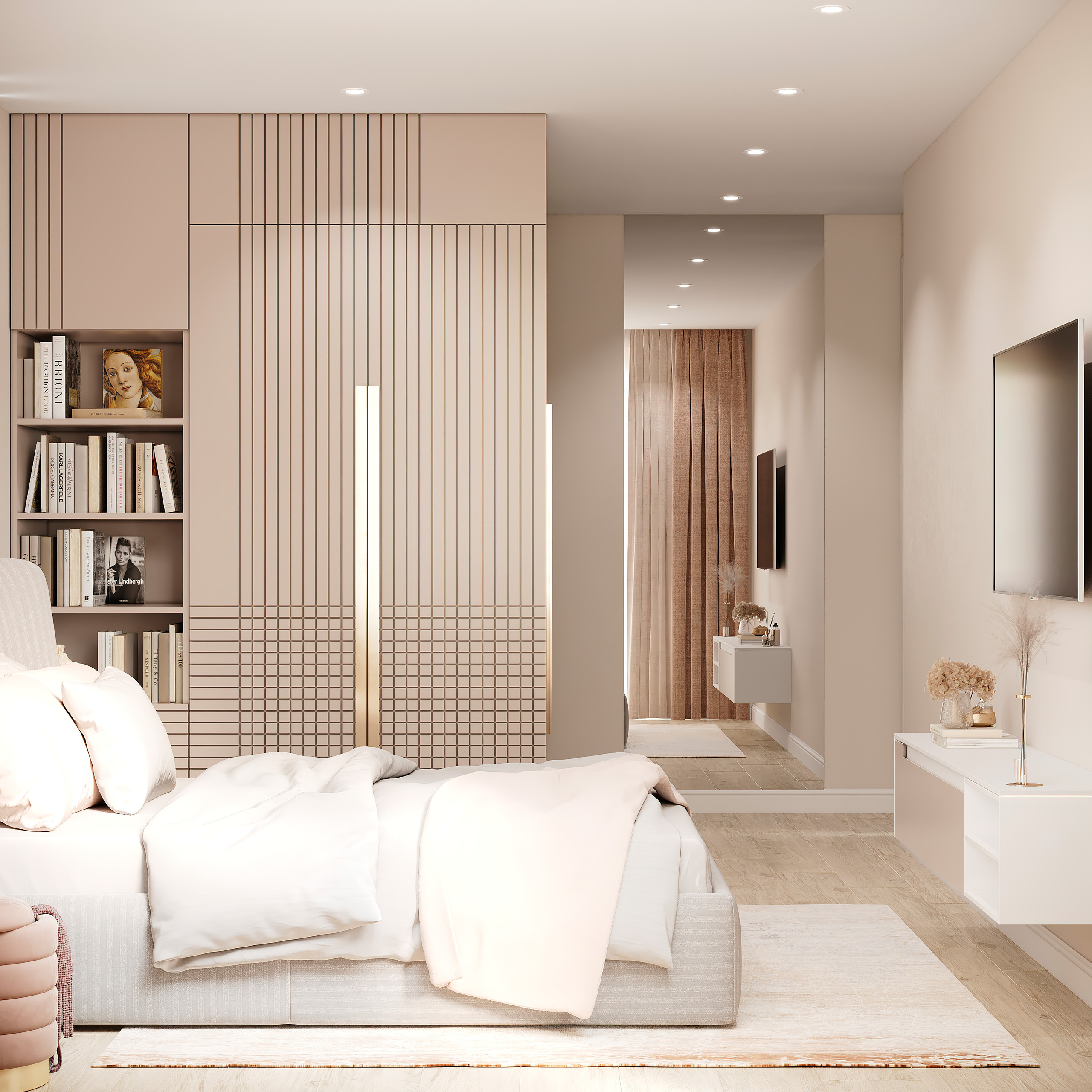 Стильная спальня. Батракова Наталья дизайнер интерьеров Санкт-Петербург Москва Архангель