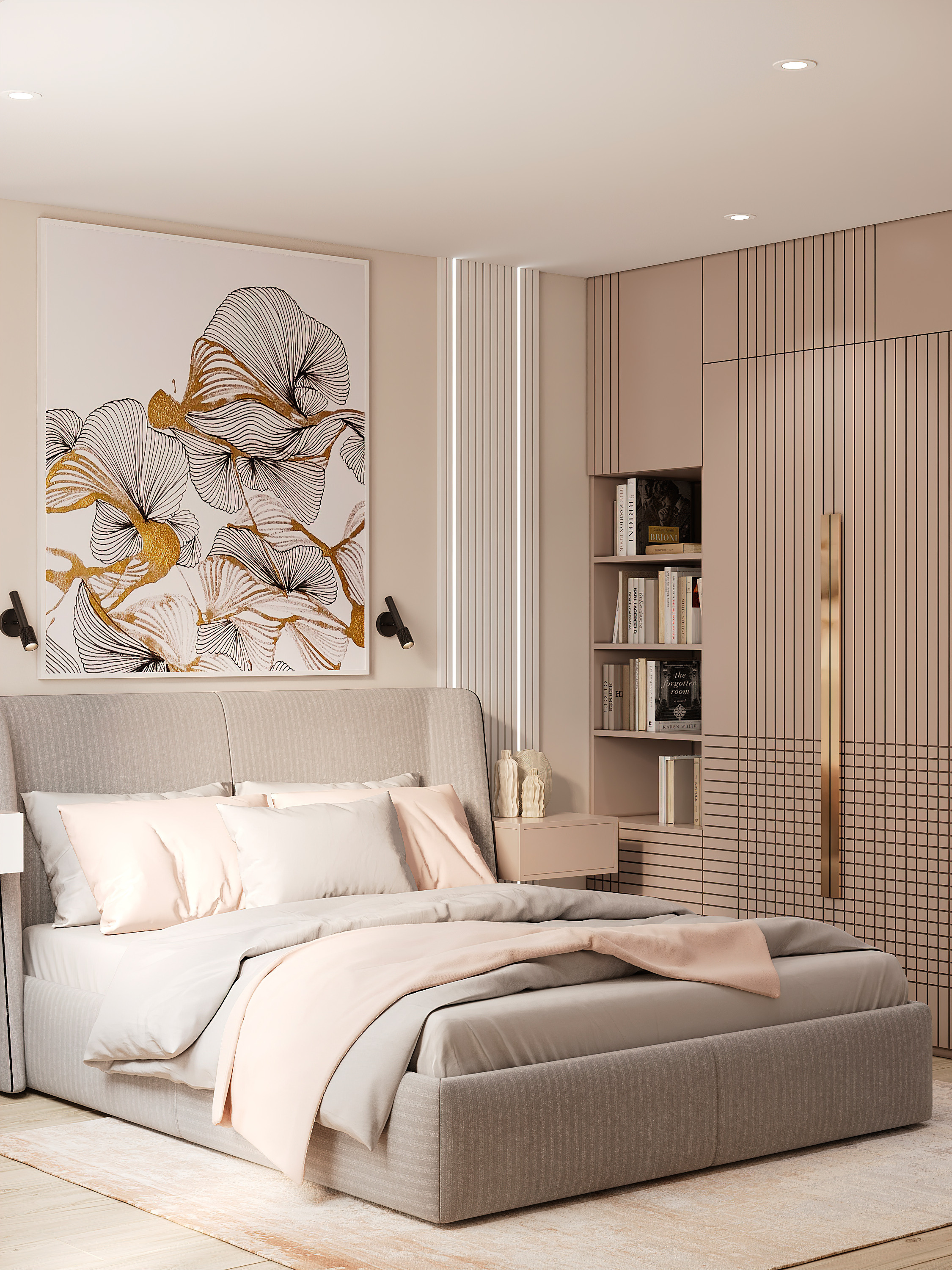 Стильная спальня. Батракова Наталья дизайнер интерьеров Санкт-Петербург Москва Архангель