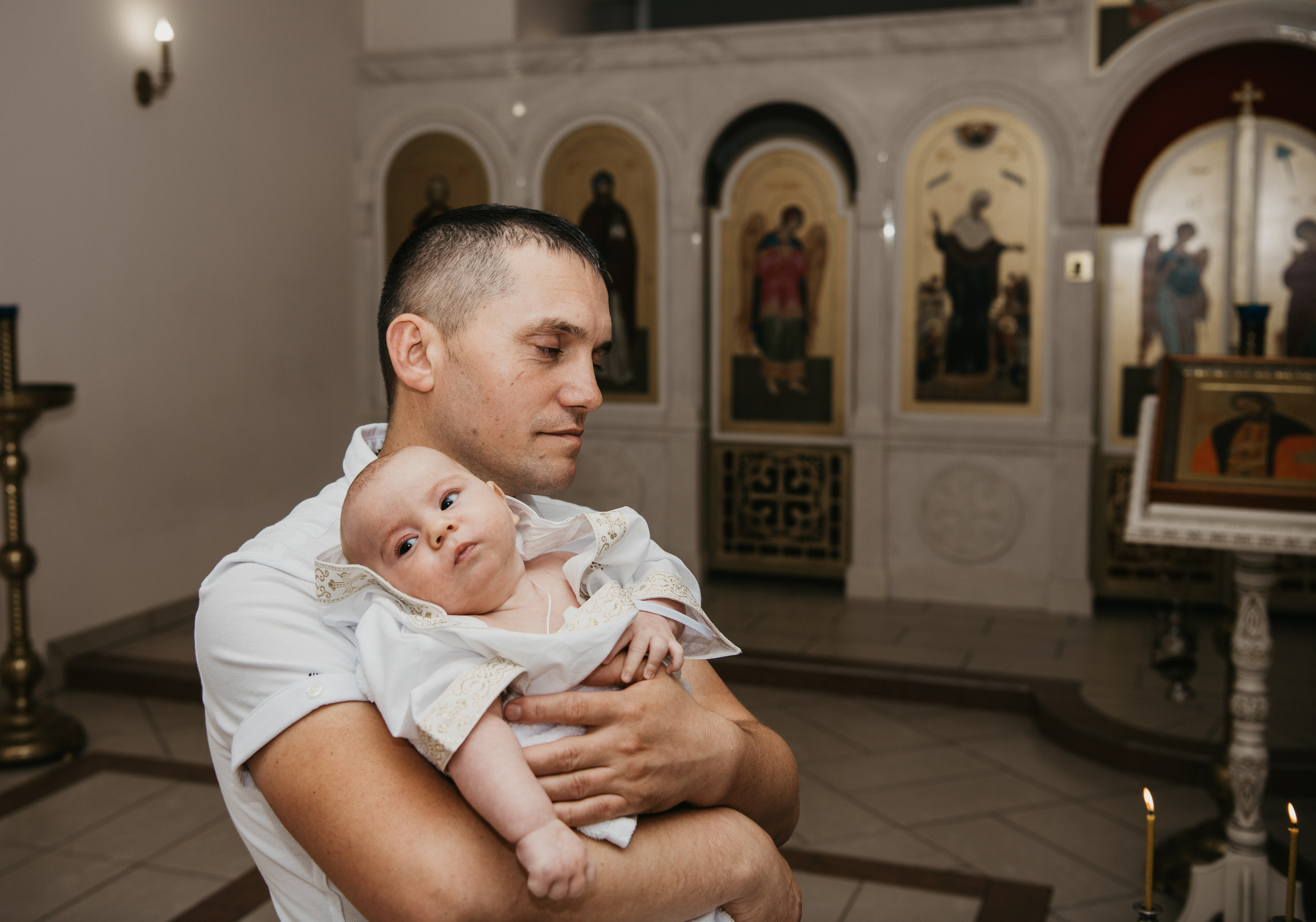 Крещение Евгения. Фотограф на выписку из роддома в Москве и МО