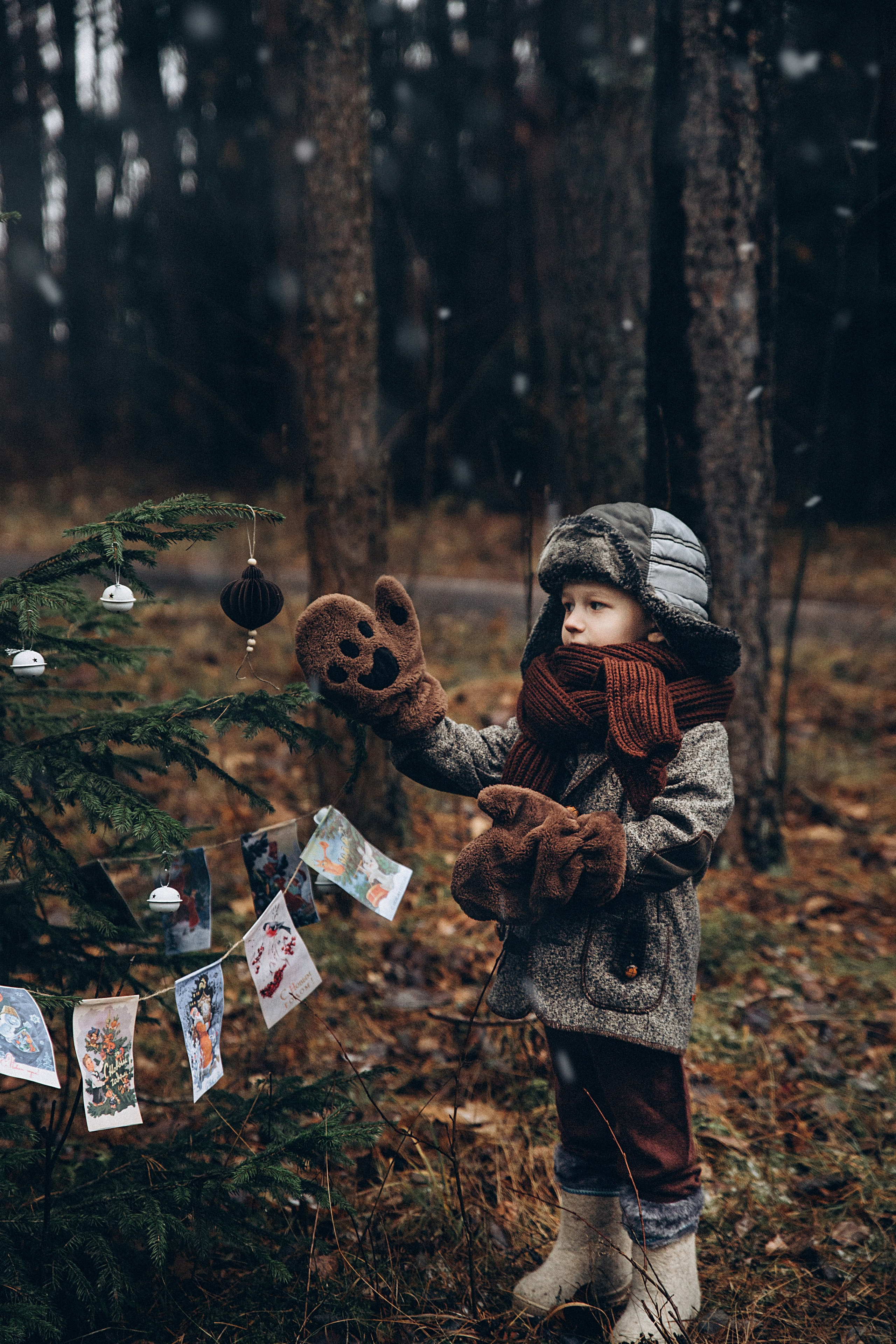 Елка в лесу. Репортажный и детский фотограф в Минске