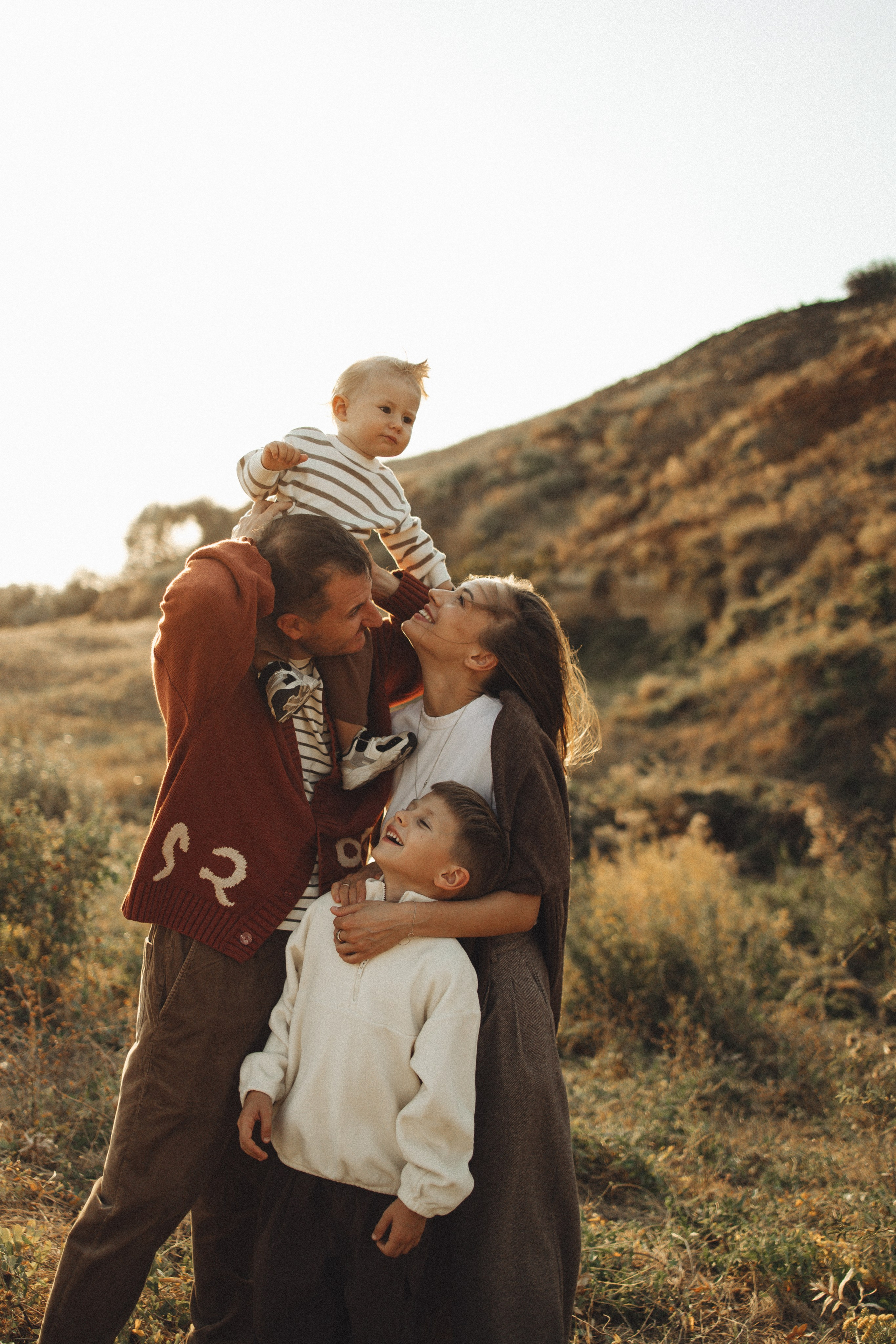 Семейная история, закат в Мержаново. Семейный и детский фотограф, таганрог, ростов-на-дону