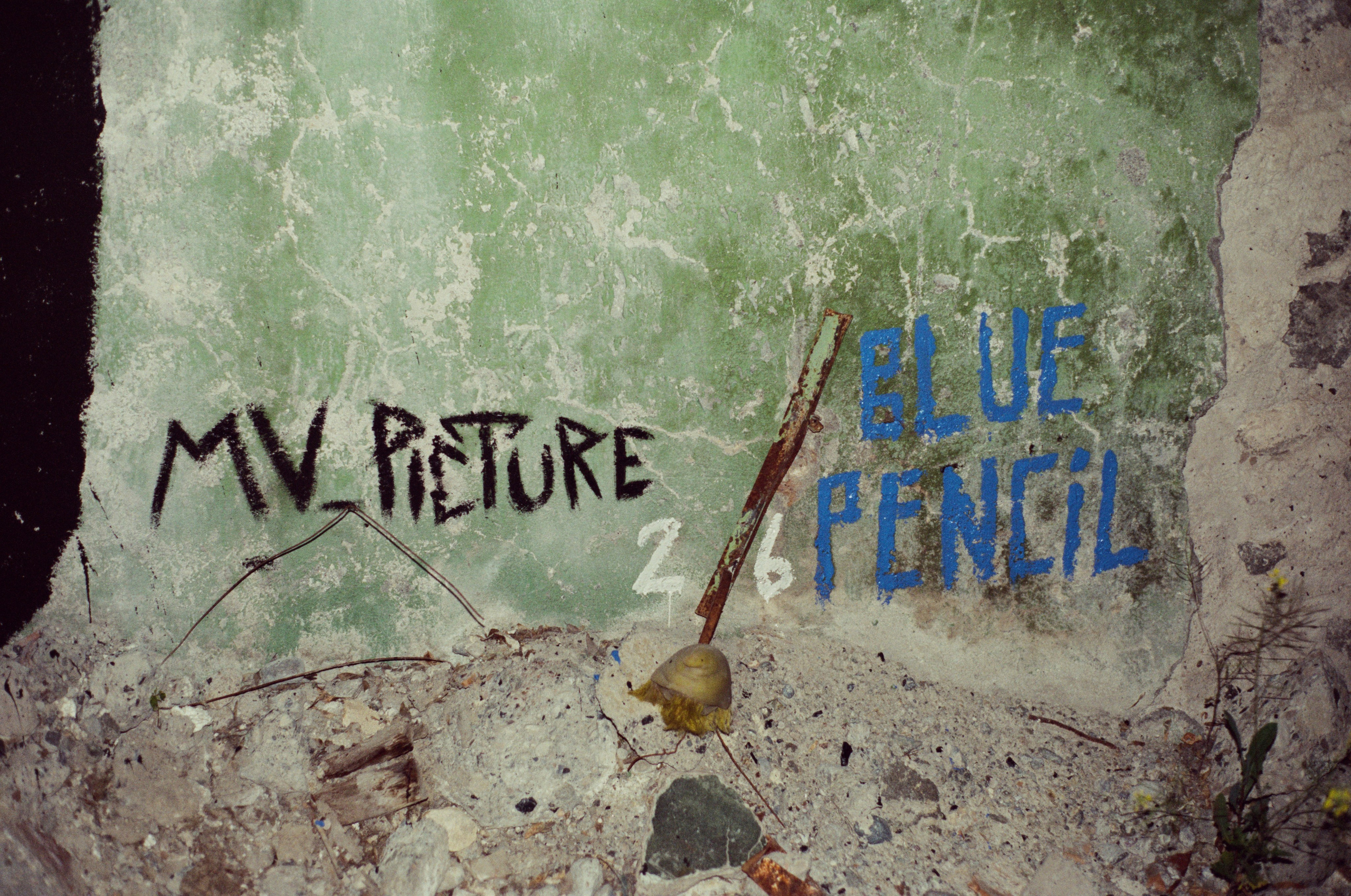 Blue pencil & MV Picture at work