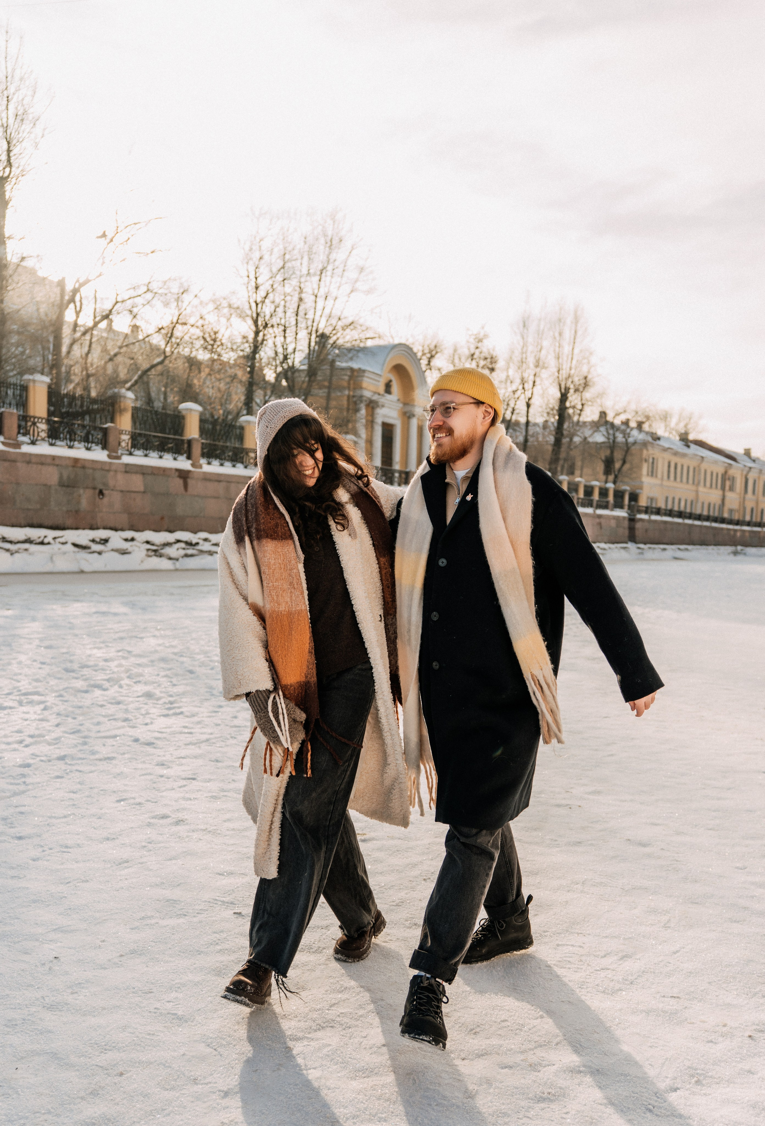 Парная фотосессия в Санкт-Петербурге. Фотосессия на замерзшем льду. Федосова Елизавета - фотограф Санкт-Петербург. fedosova__ph