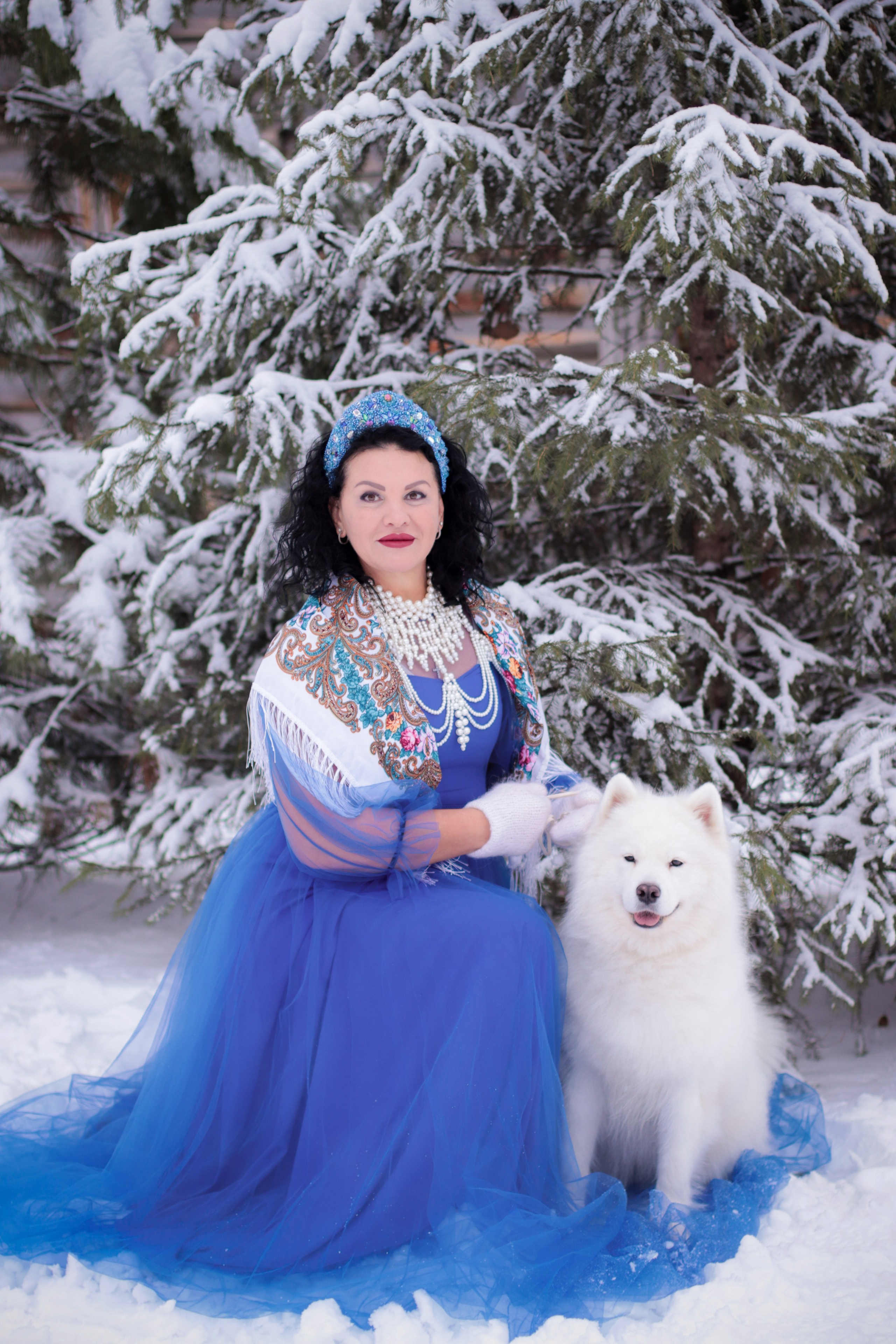 С белым псом. Фотограф в Сургуте Брызгунова Анастасия