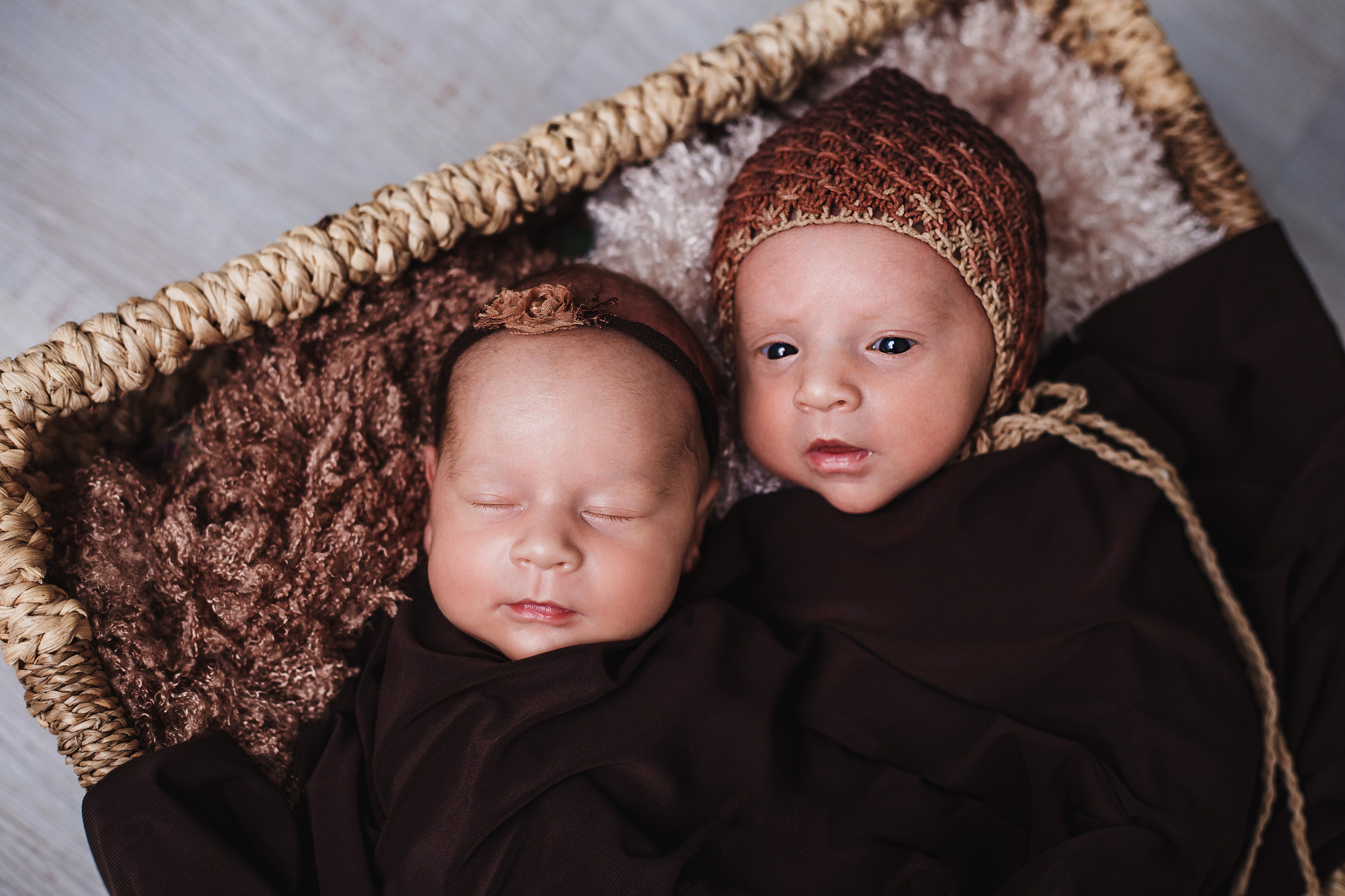 Таисия и Есения, пакет «Стандарт», 21 день. Фотограф новорождённых Екатерина Боброва. Ульяновск