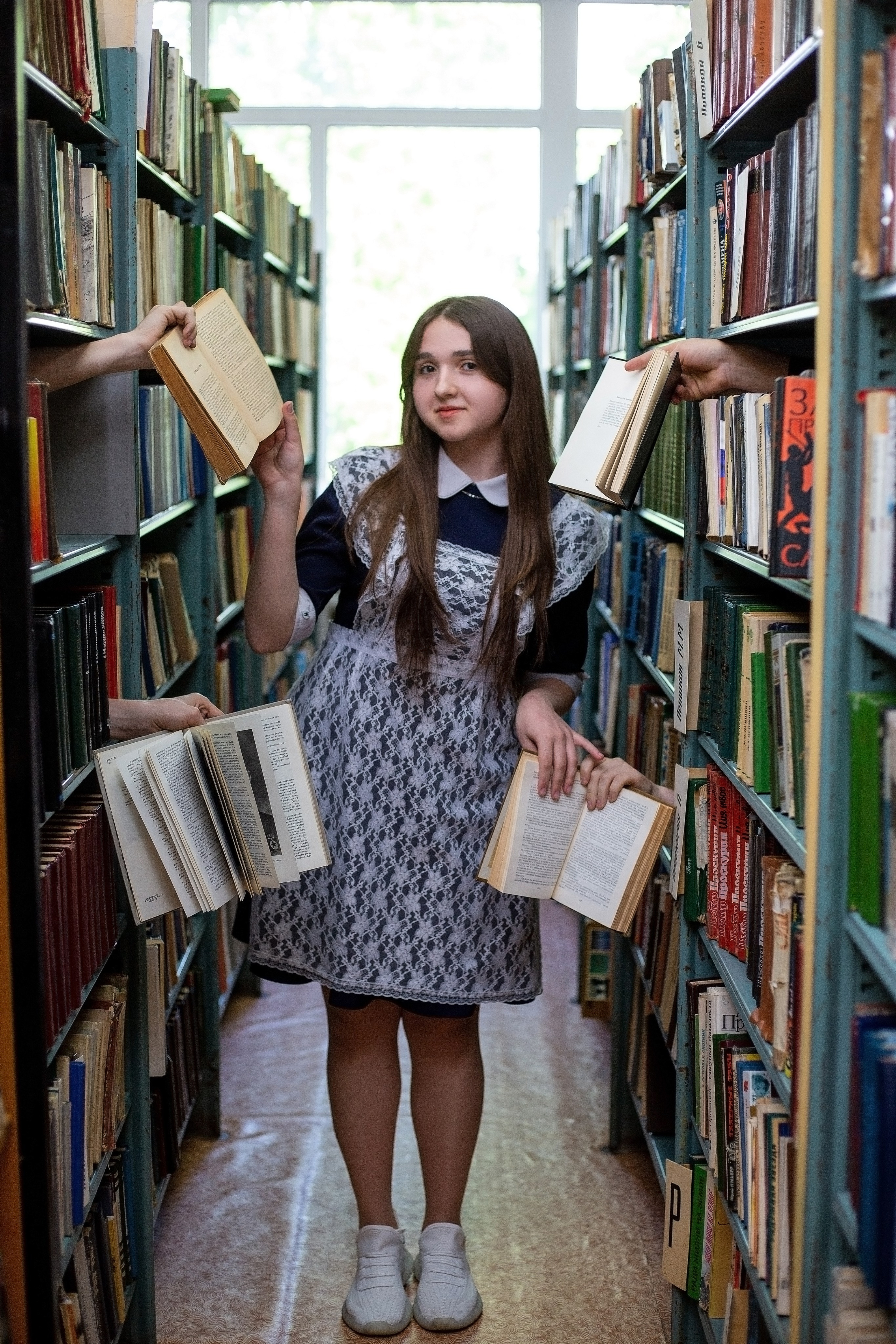 Съемка в библиотеке. Выпускные альбомы Воронеж от Веры Соколовой