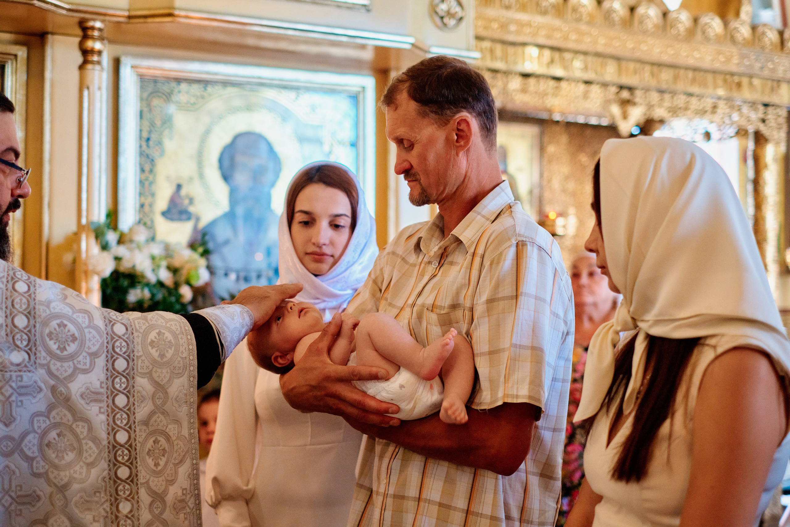 Крестины Григория. Храм святителя Николая Чудотворца. Фотограф Таганрог Анна Трайжон