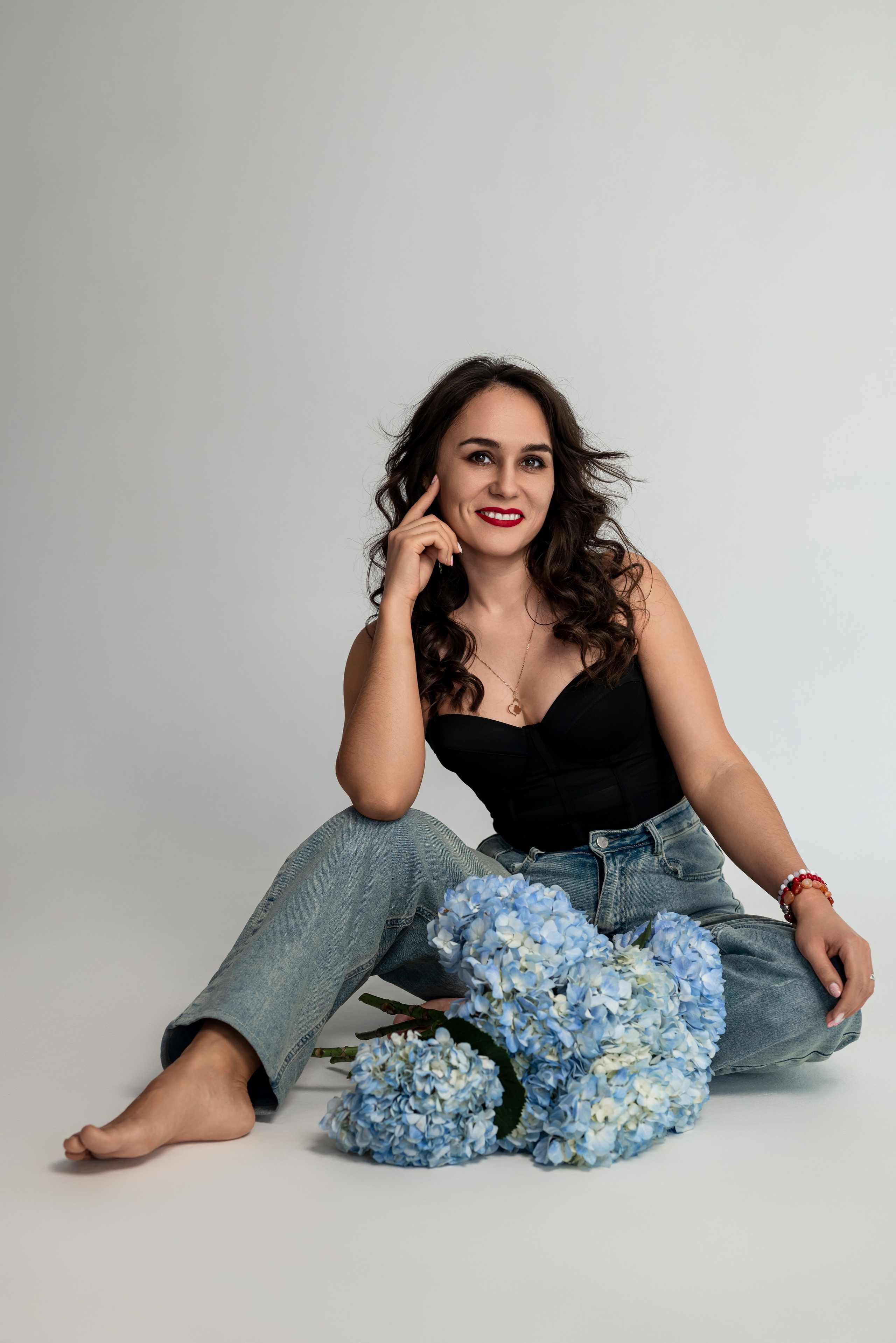 Фотопроект с голубыми гортензиями. Фотограф в городе Салават