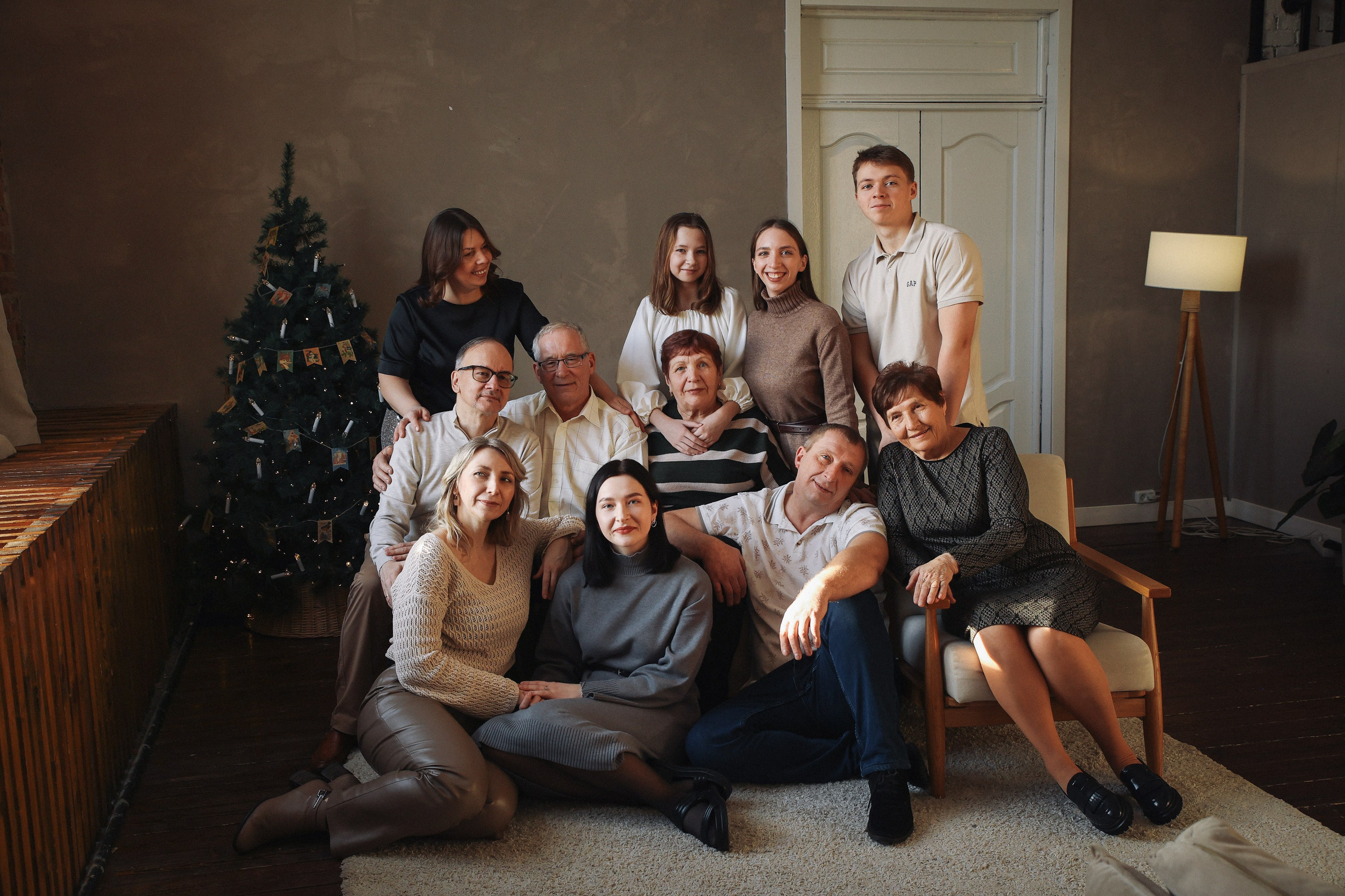 Семейная фотосессия Большая семья Фотосессия с родителями. Фотограф Владимир Москва