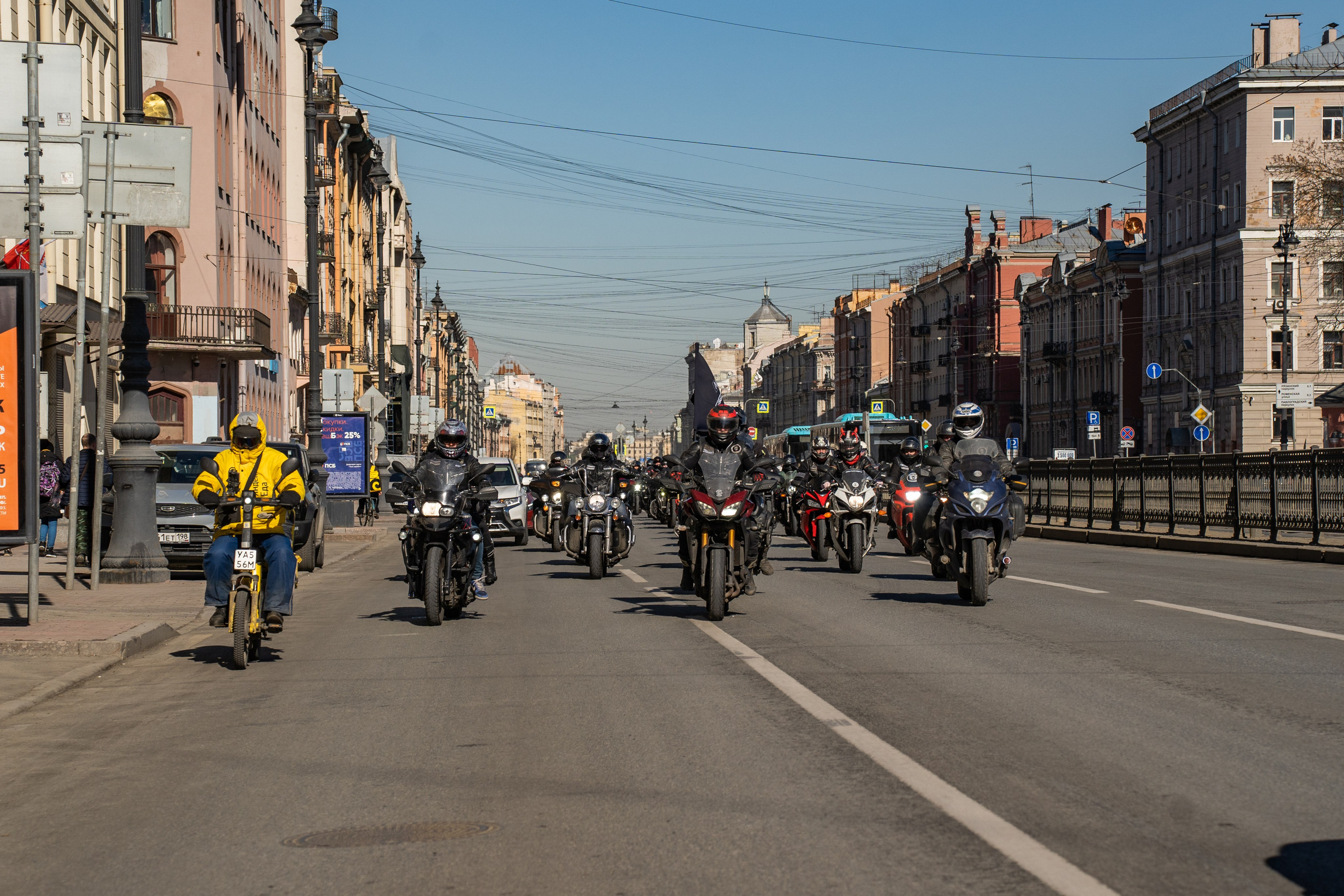 Весенний прохват мотоклуба Normans Riders MC. Концертный и репортажный фотограф в Санкт-Петербурге Слава Пахомов