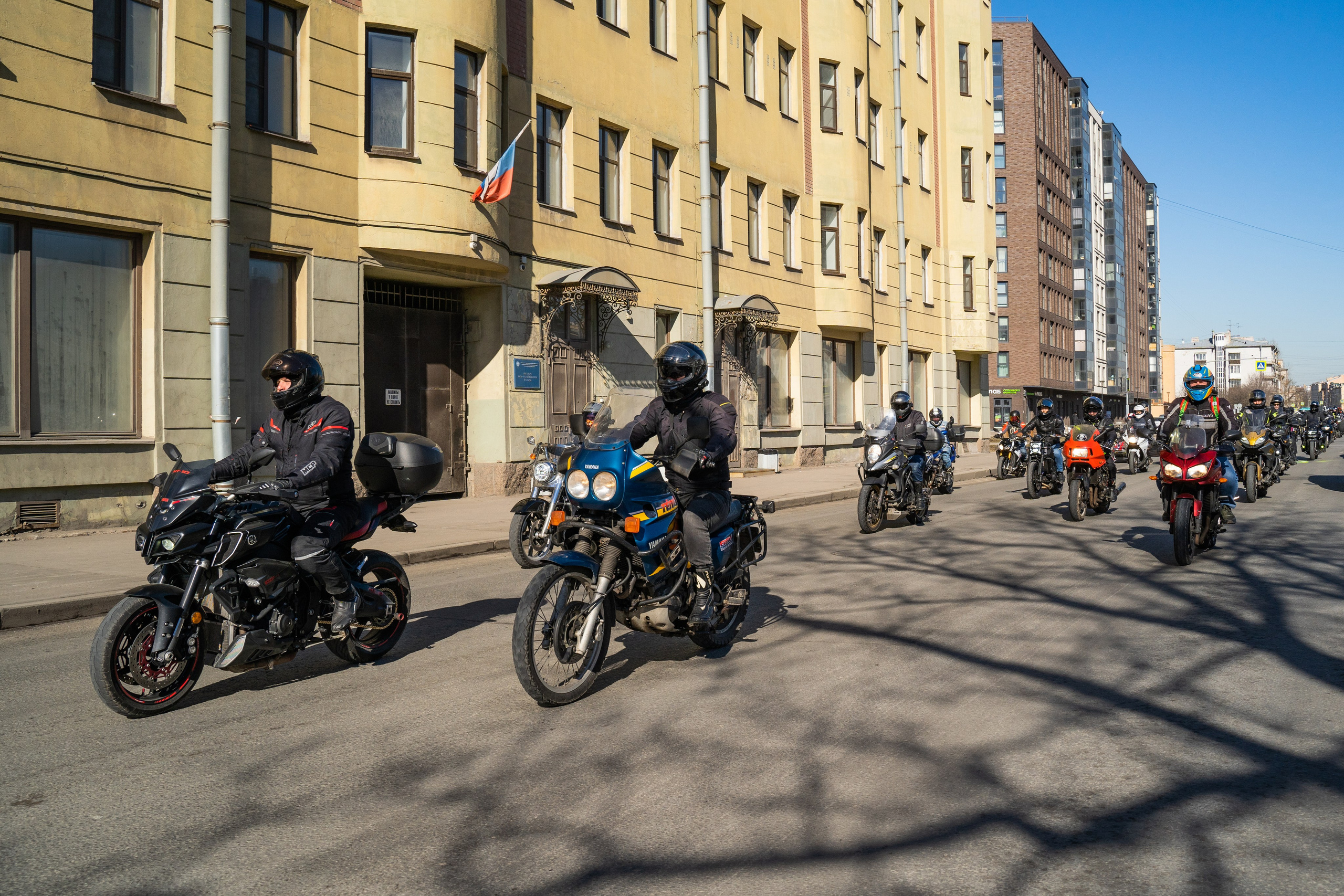 Весенний прохват мотоклуба Normans Riders MC. Концертный и репортажный фотограф в Санкт-Петербурге Слава Пахомов