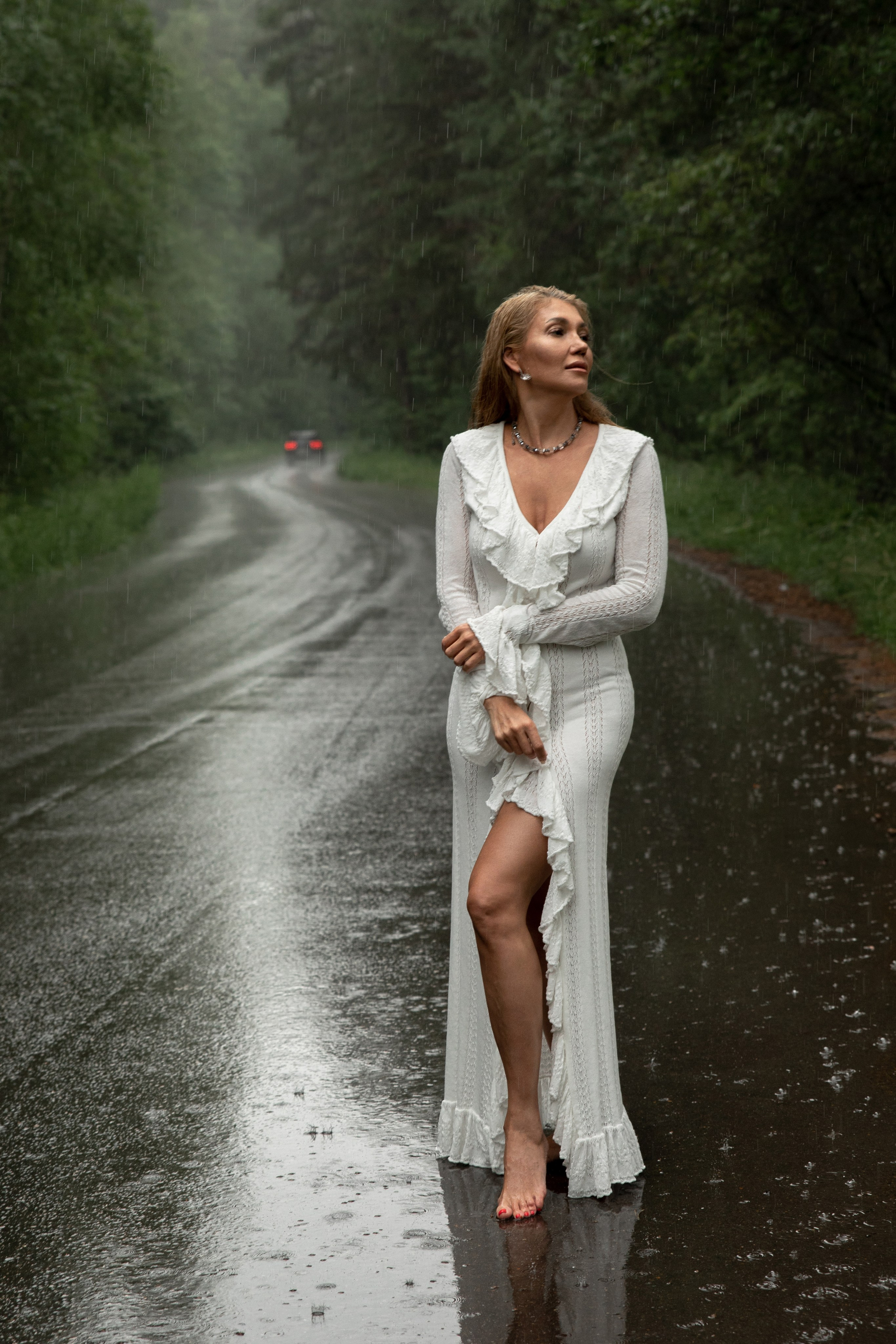 Розалия. Сьемка под дождём в лесу. Фотограф Набережные Челны Казань