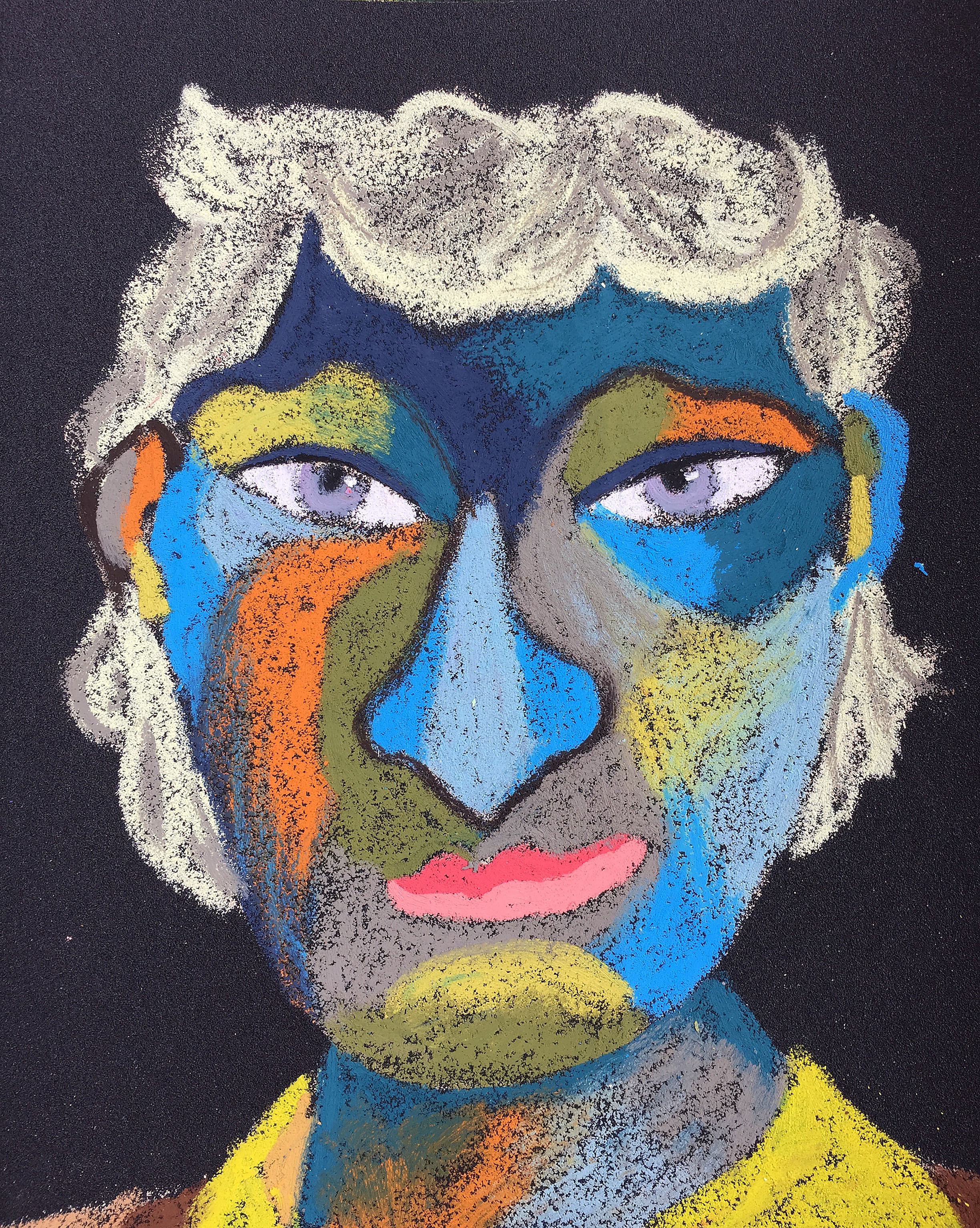 Title: Larisa Material: Oil pastel, paper Size: 28 x 23 cm