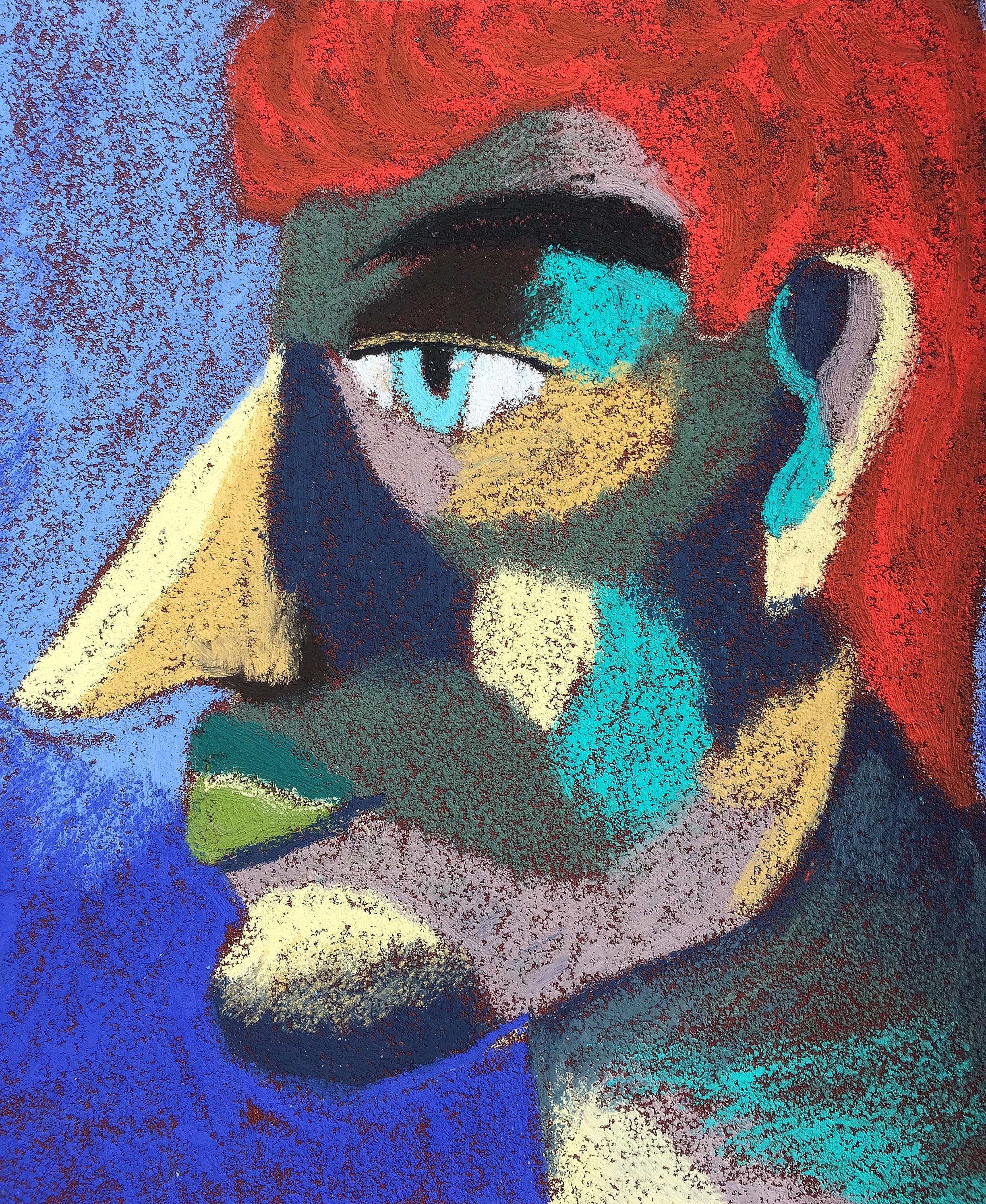 Material: Oil pastel, paper Size: 28 x 23 cm