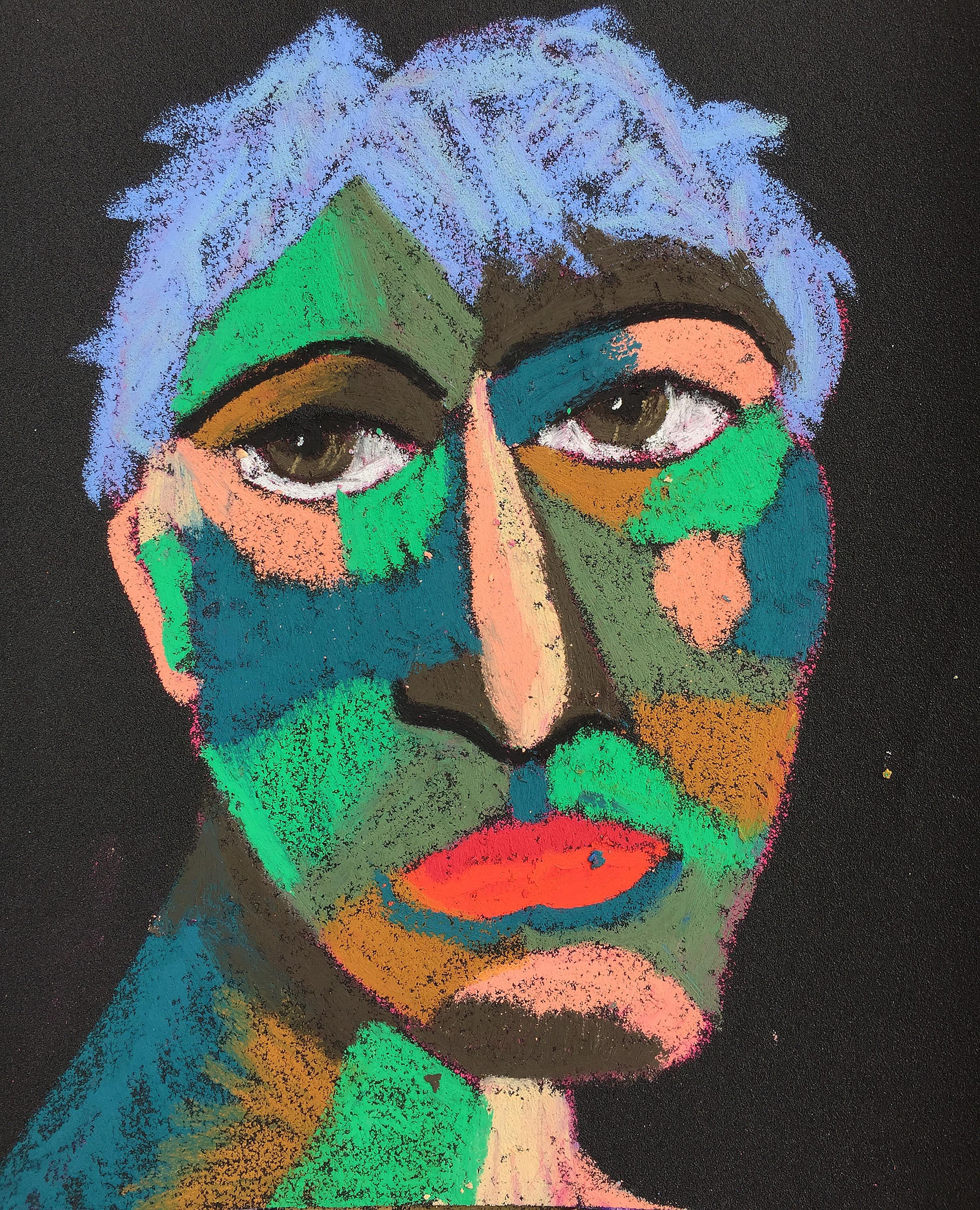 Material: Oil pastel, paper Size: 28 x 23 cm