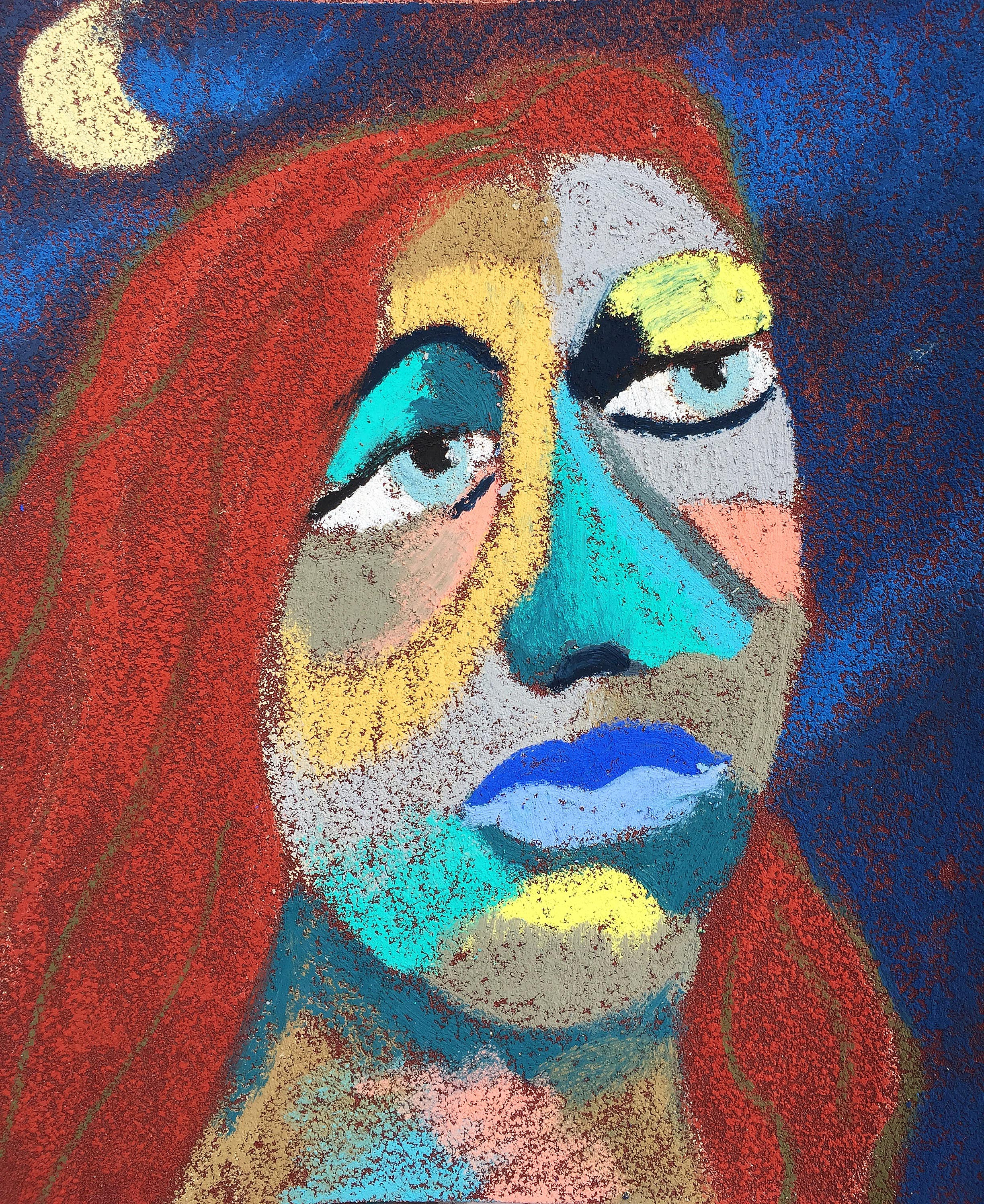 Material: Oil pastel, paper Size: 28 x 23 cm