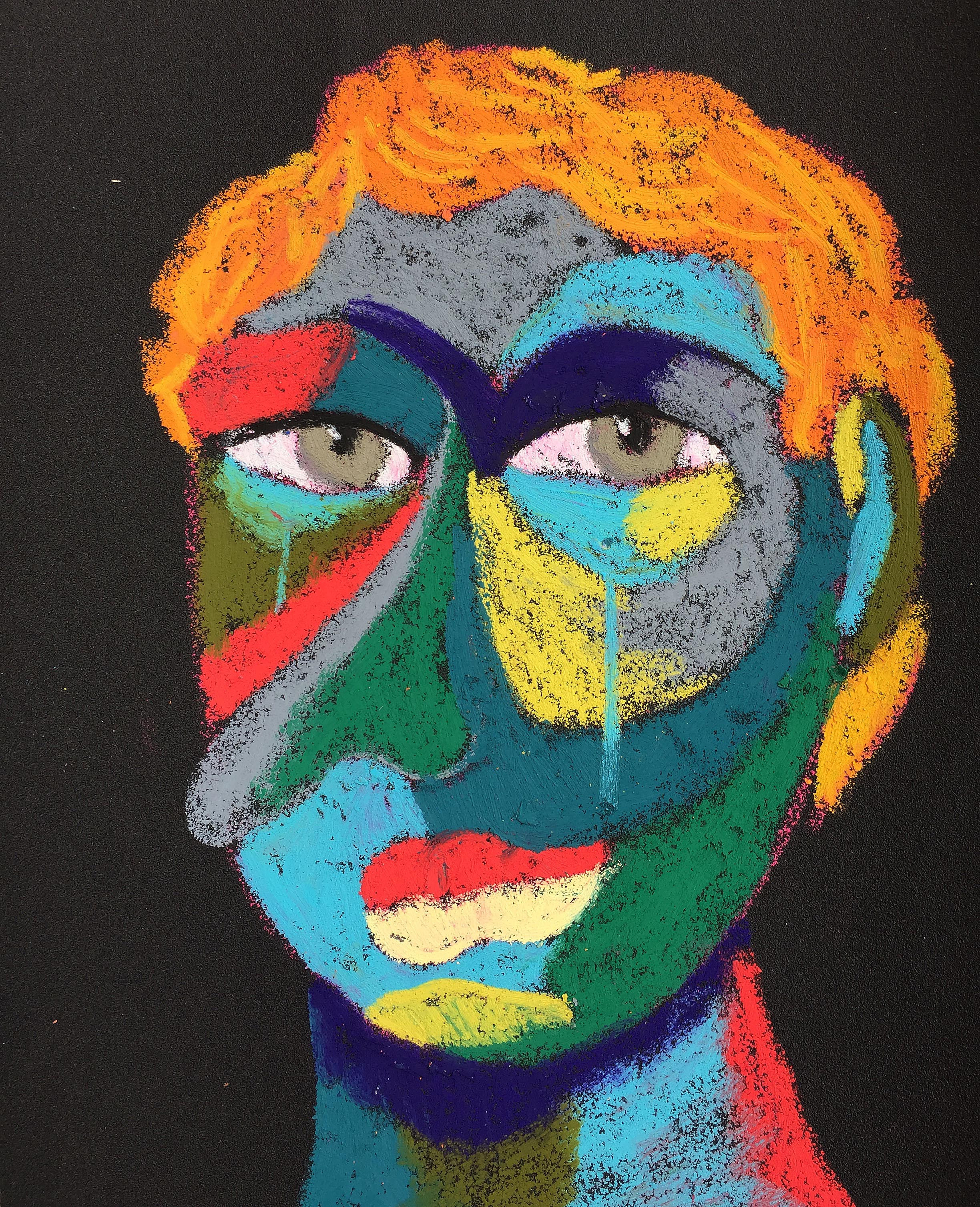 Material: Oil pastel, paper Size: 28 x 23 cm