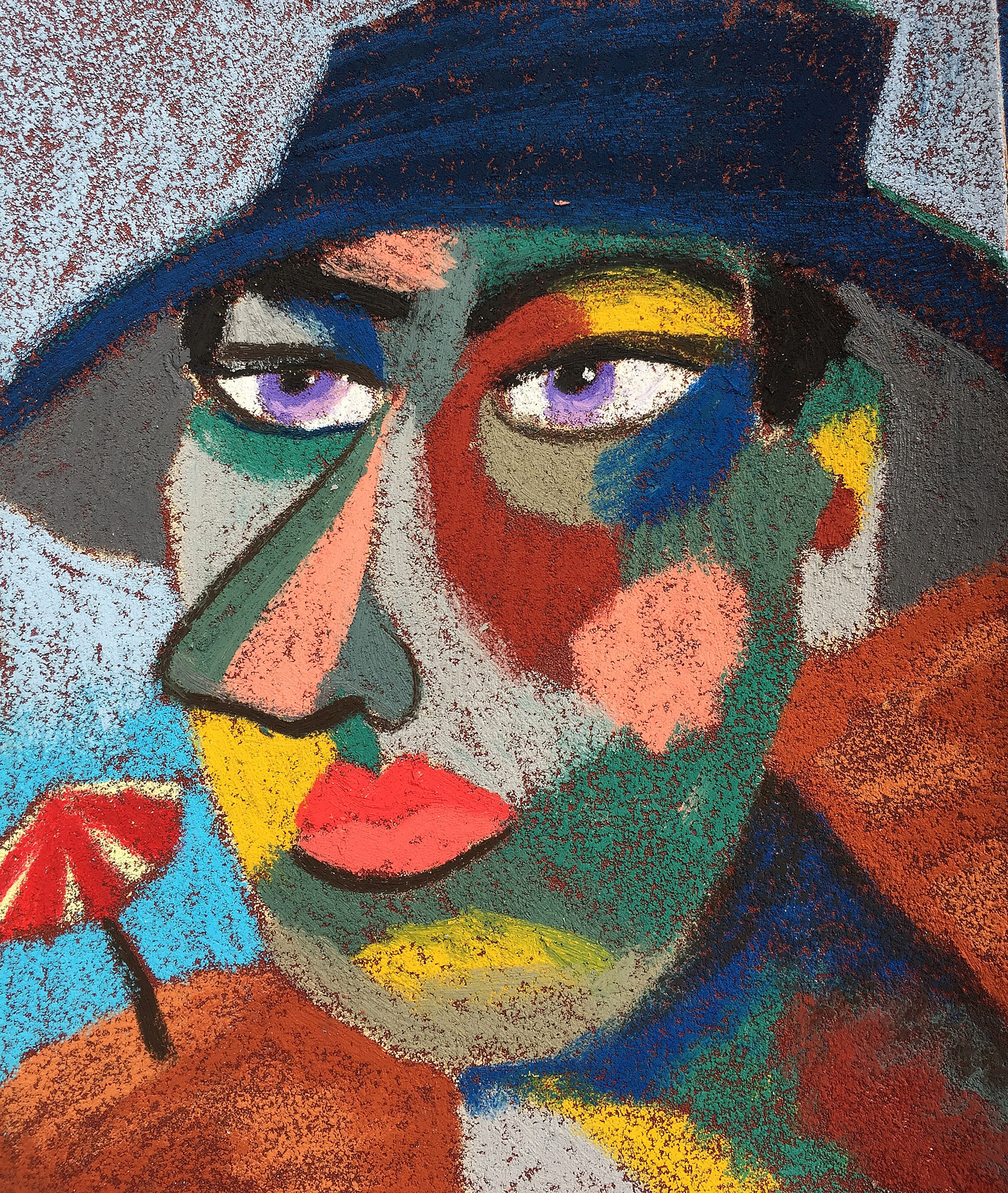 Material: Oil pastel, paper Size: 28 x 23 cm