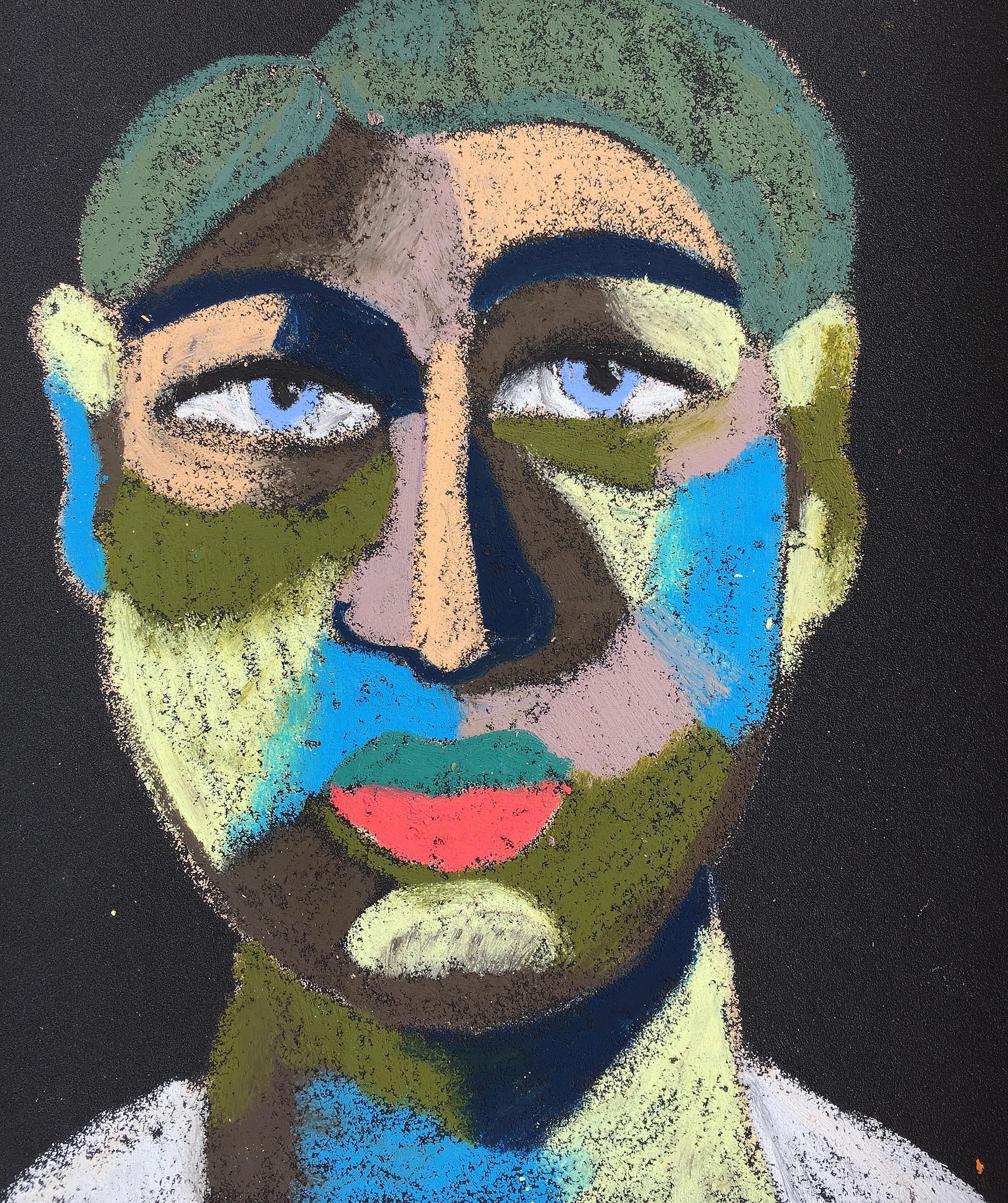 Material: Oil pastel, paper Size: 28 x 23 cm