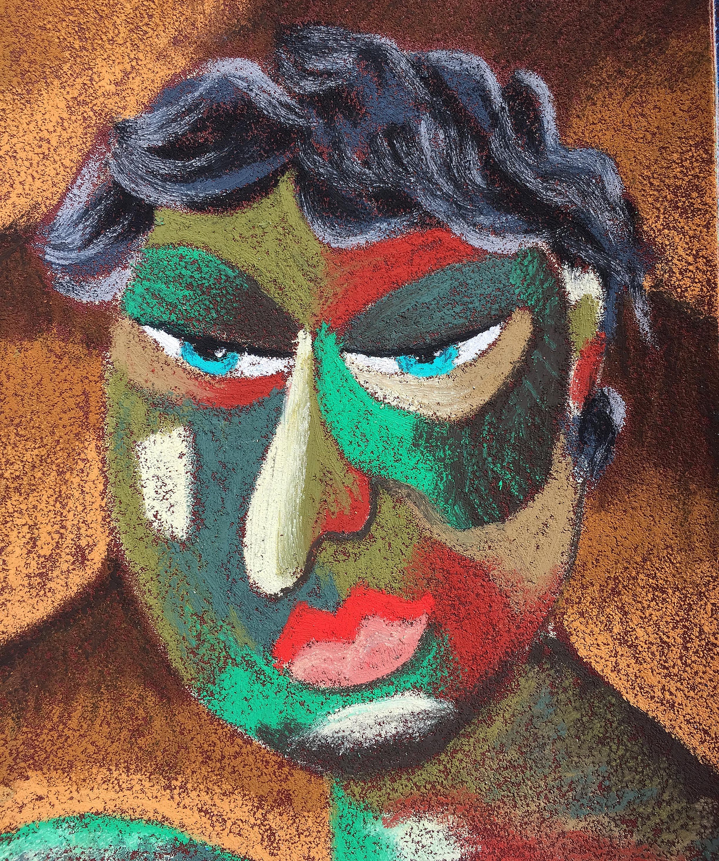 Material: Oil pastel, paper Size: 28 x 23 cm