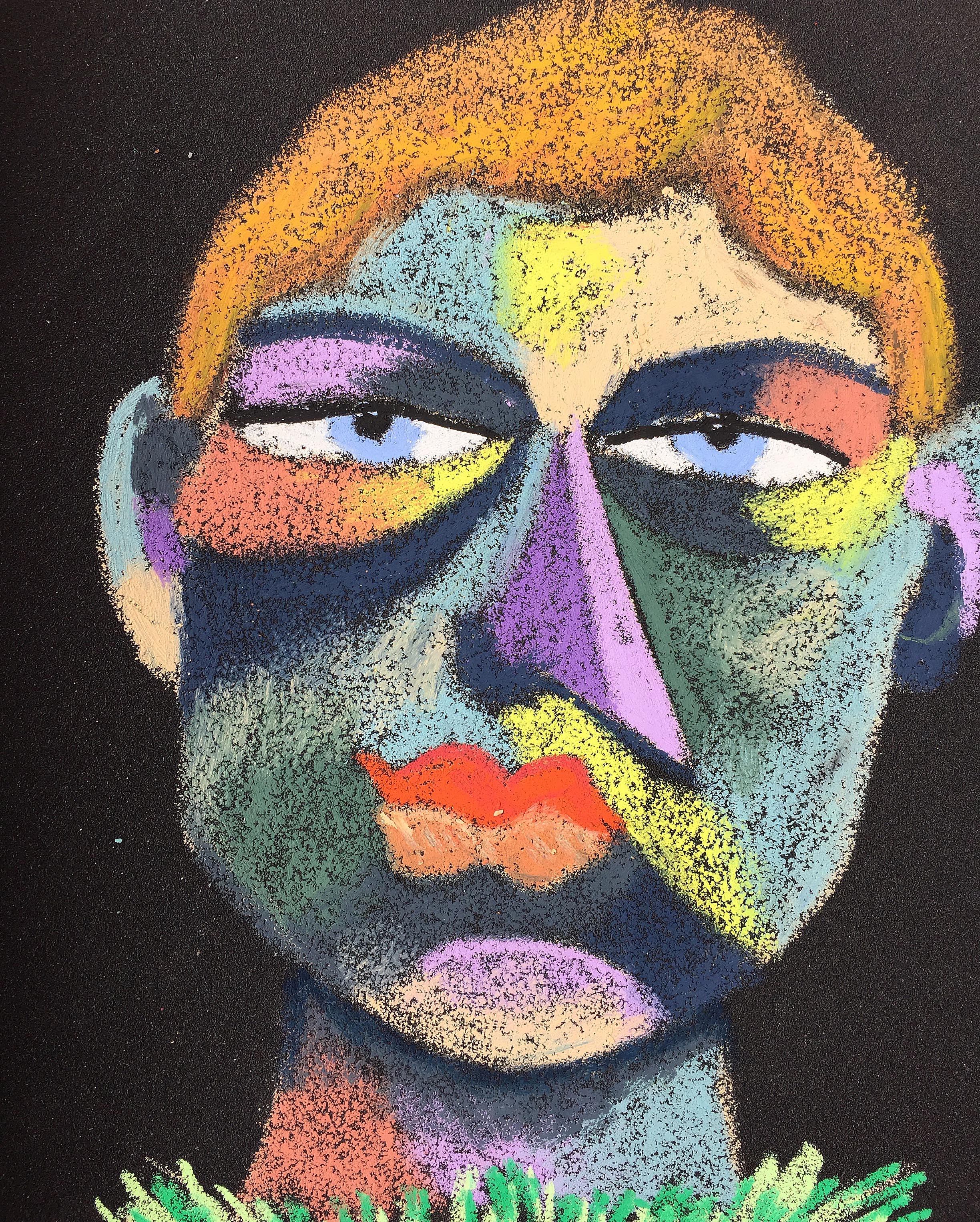 Material: Oil pastel, paper Size: 28 x 23 cm