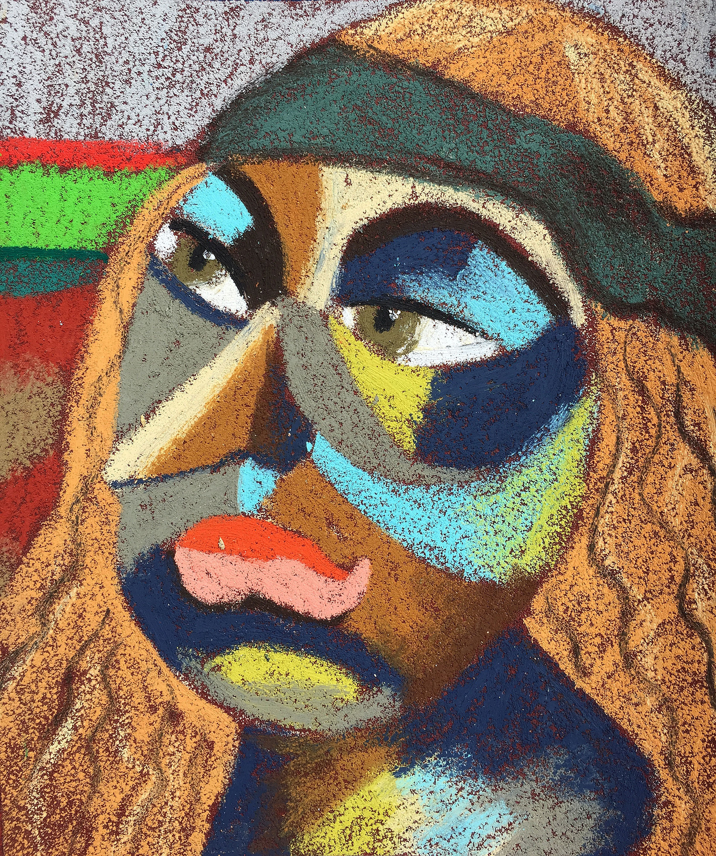 Material: Oil pastel, paper Size: 28 x 23 cm