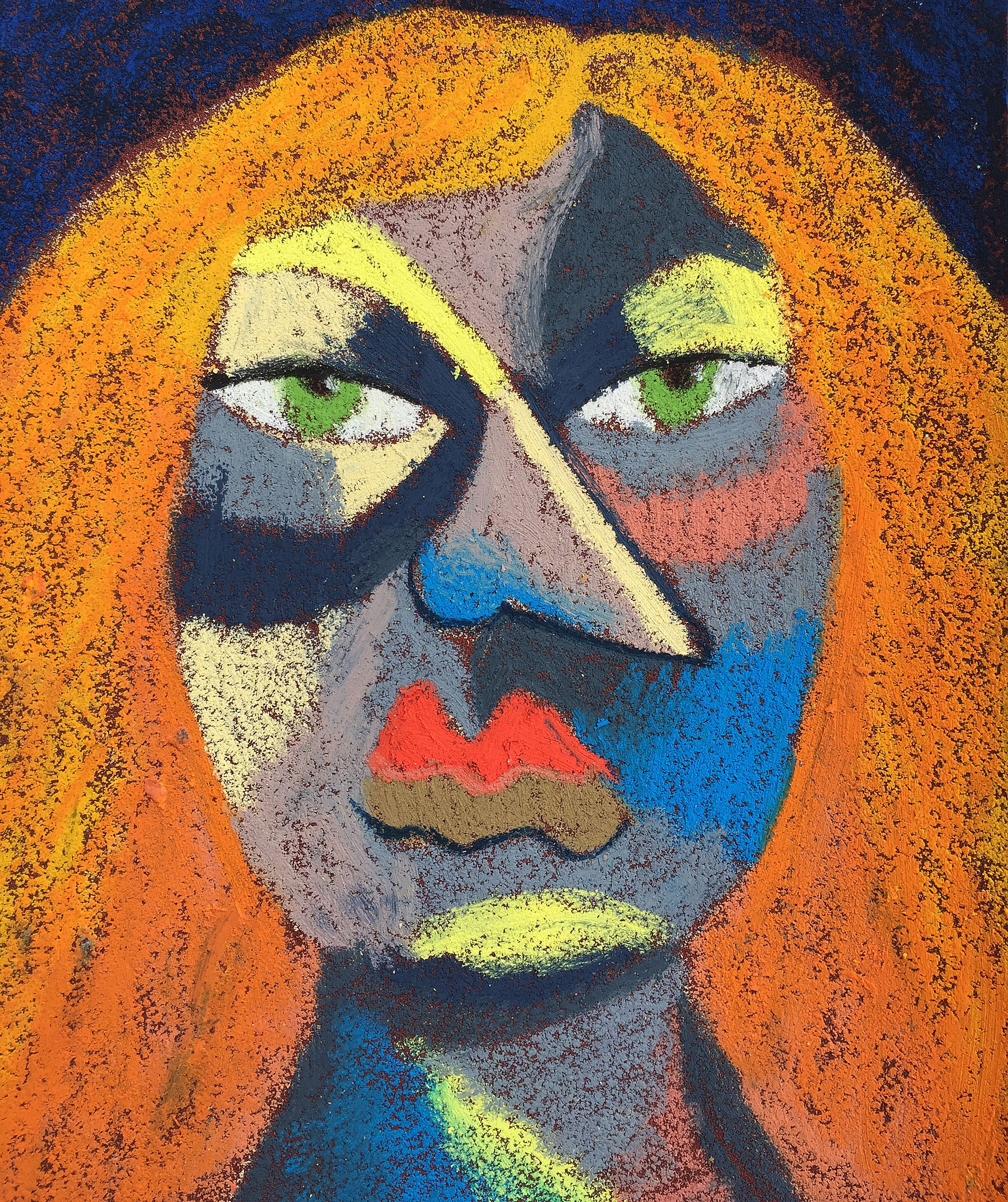 Material: Oil pastel, paper Size: 28 x 23 cm