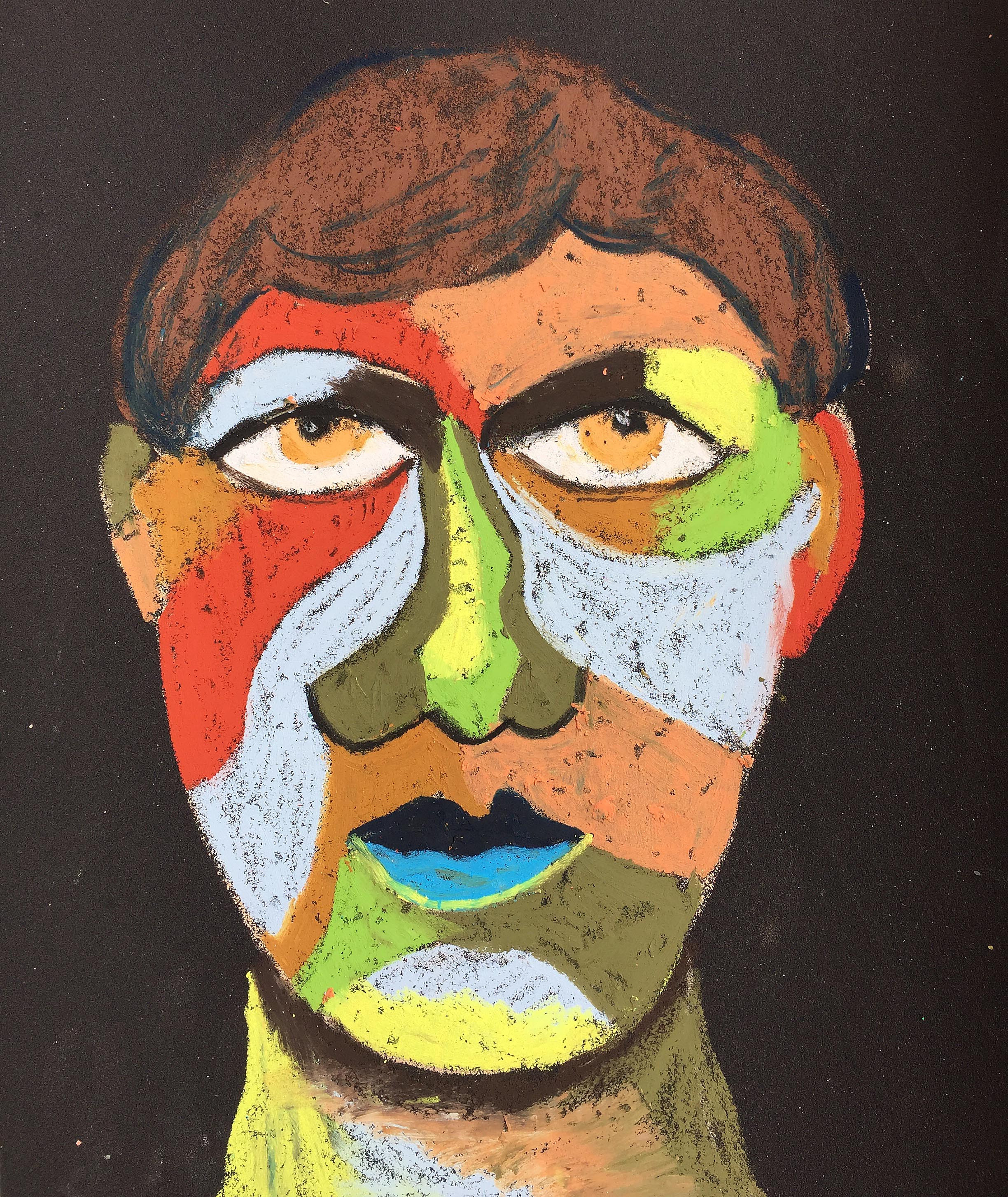 Material: Oil pastel, paper Size: 28 x 23 cm