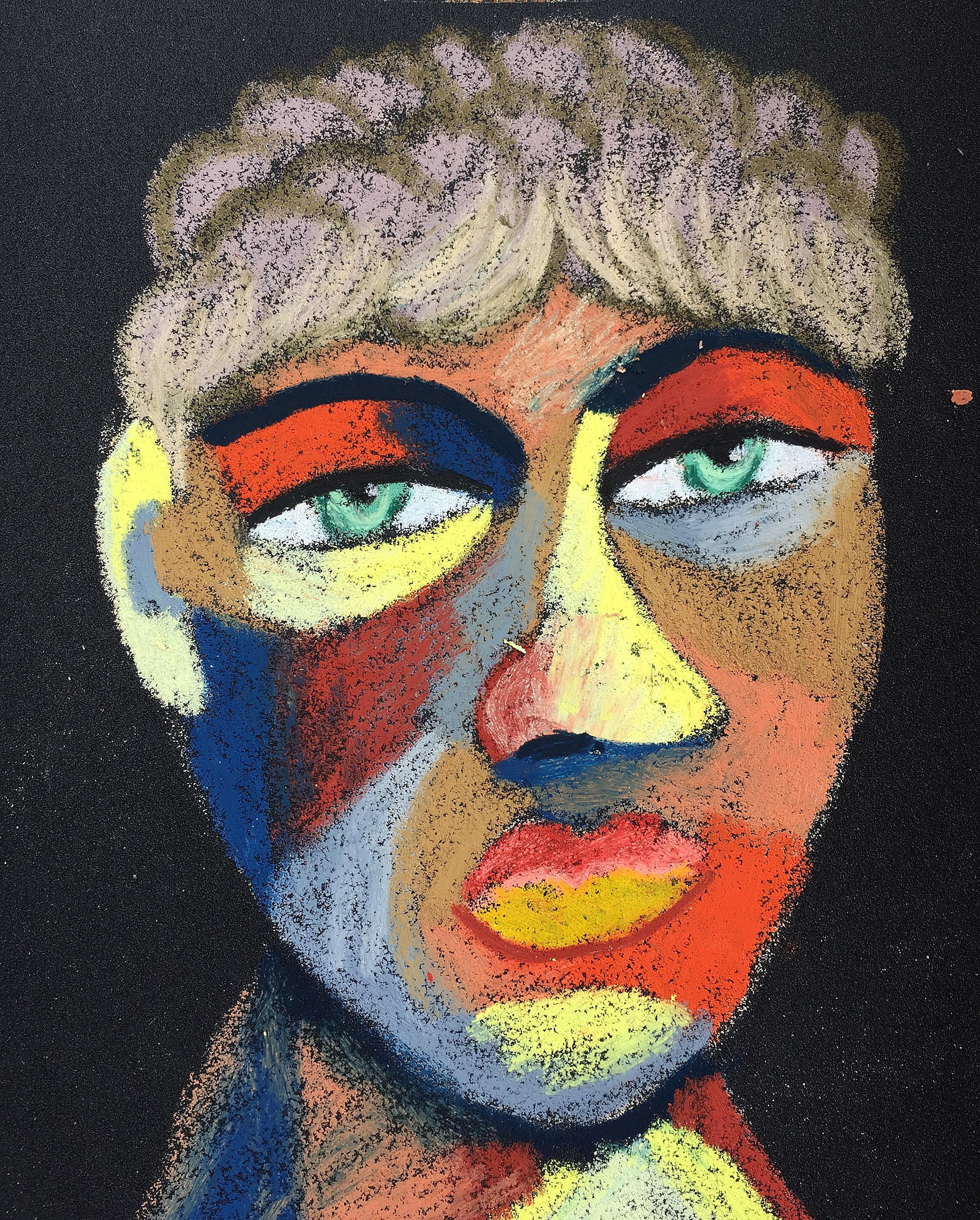 Material: Oil pastel, paper Size: 28 x 23 cm