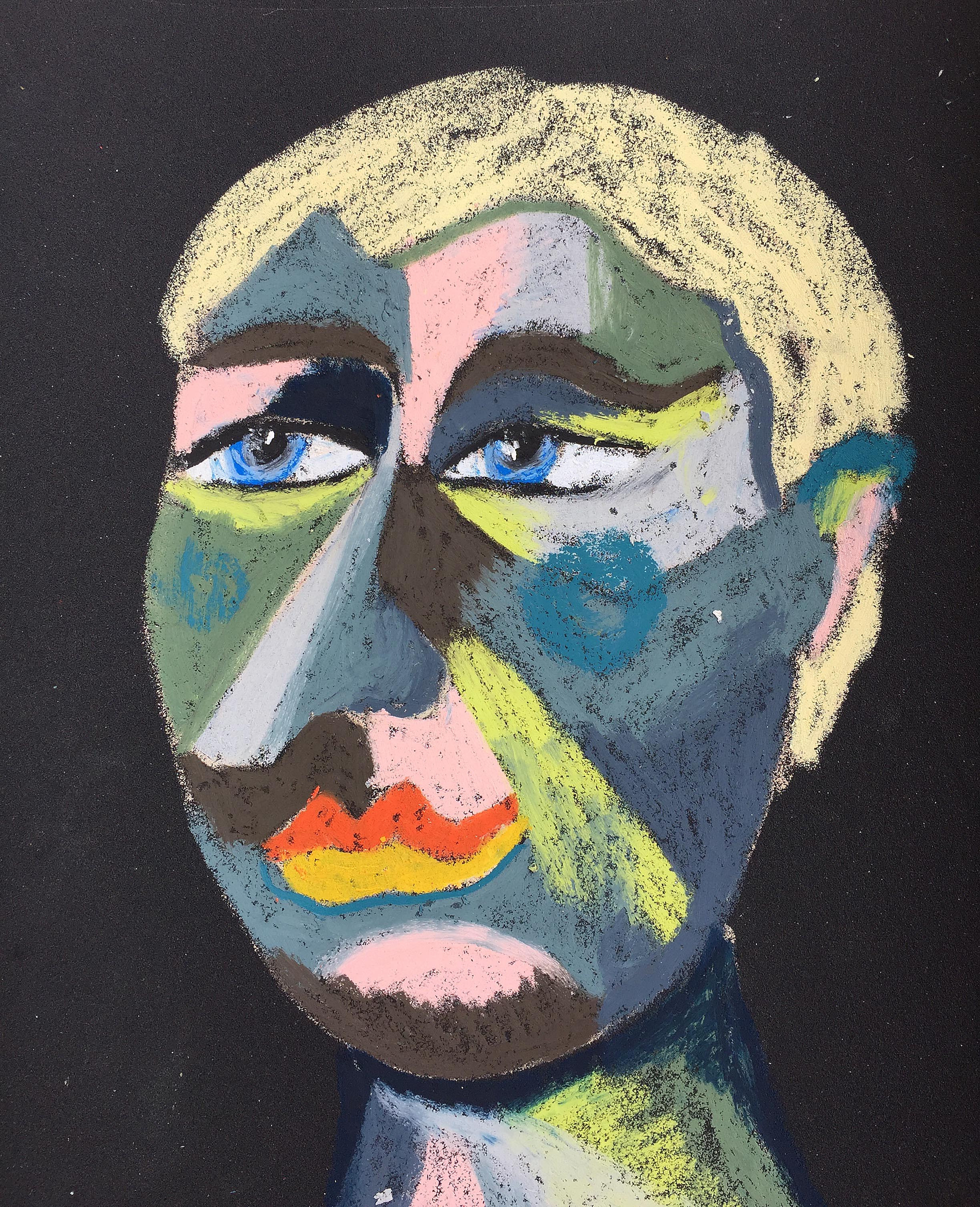 Material: Oil pastel, paper Size: 28 x 23 cm