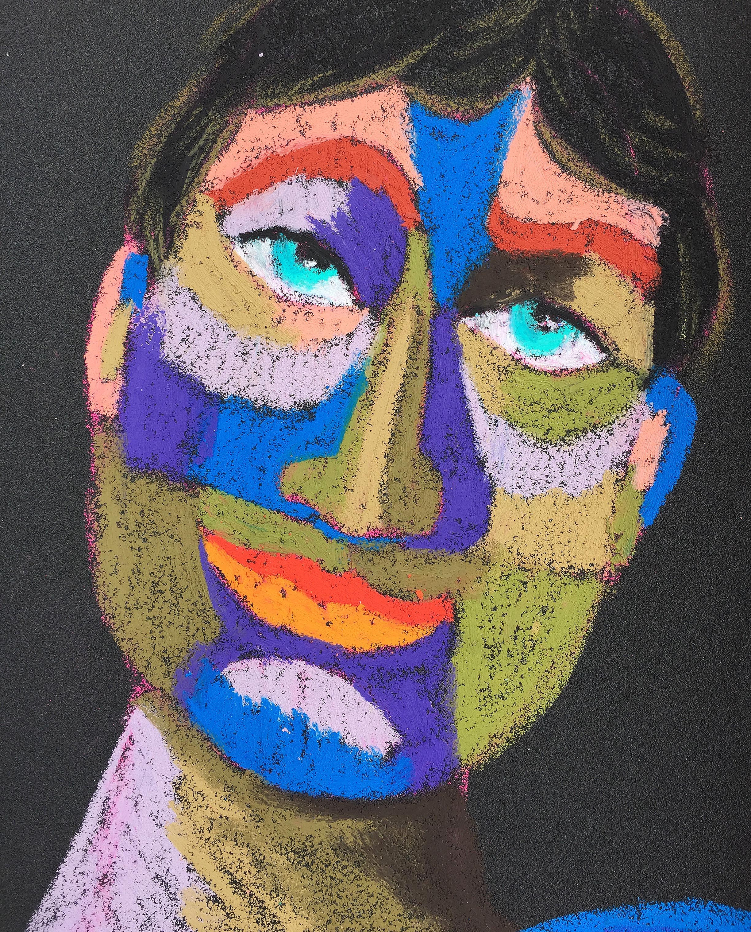 Material: Oil pastel, paper Size: 28 x 23 cm