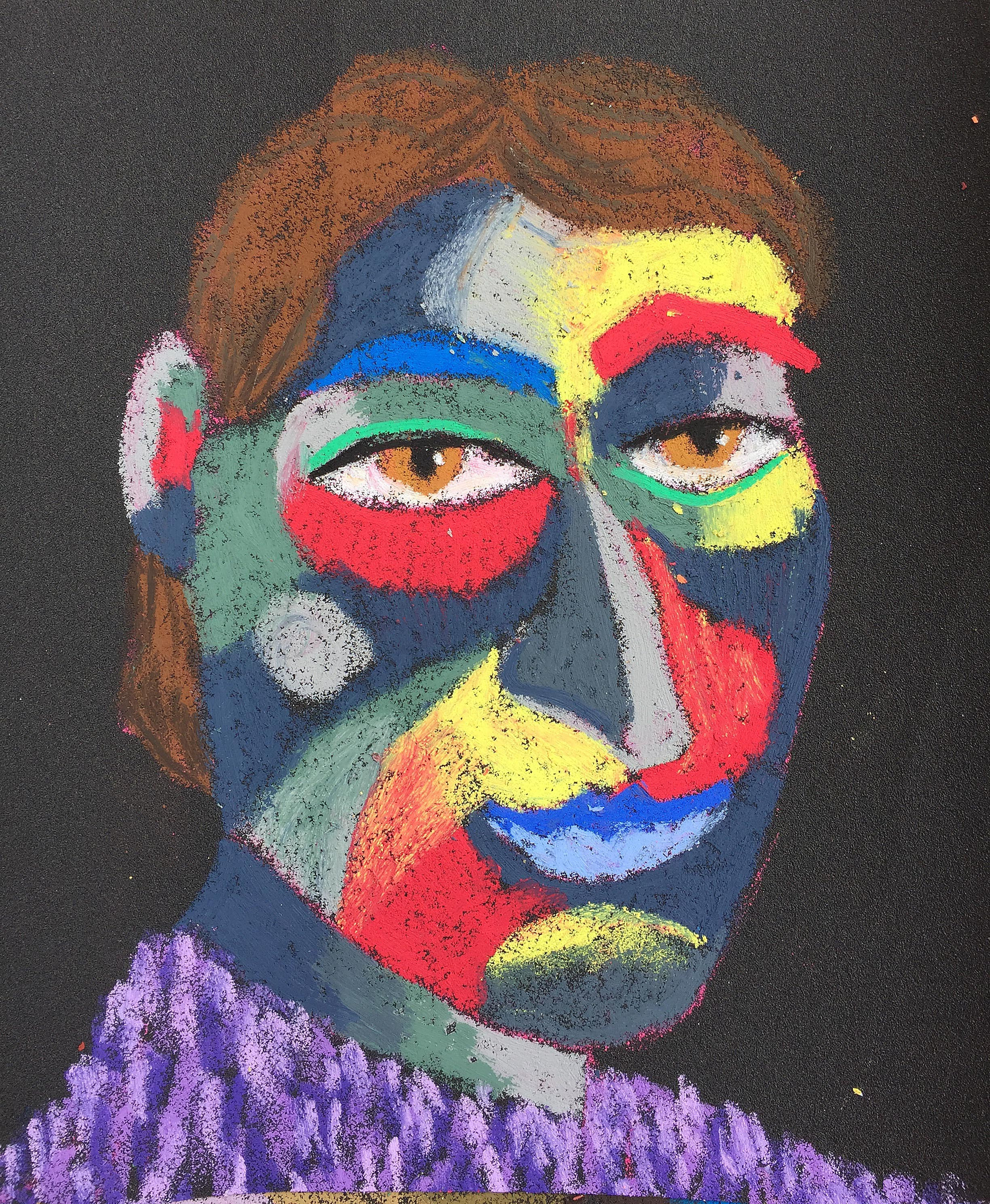 Material: Oil pastel, paper Size: 28 x 23 cm