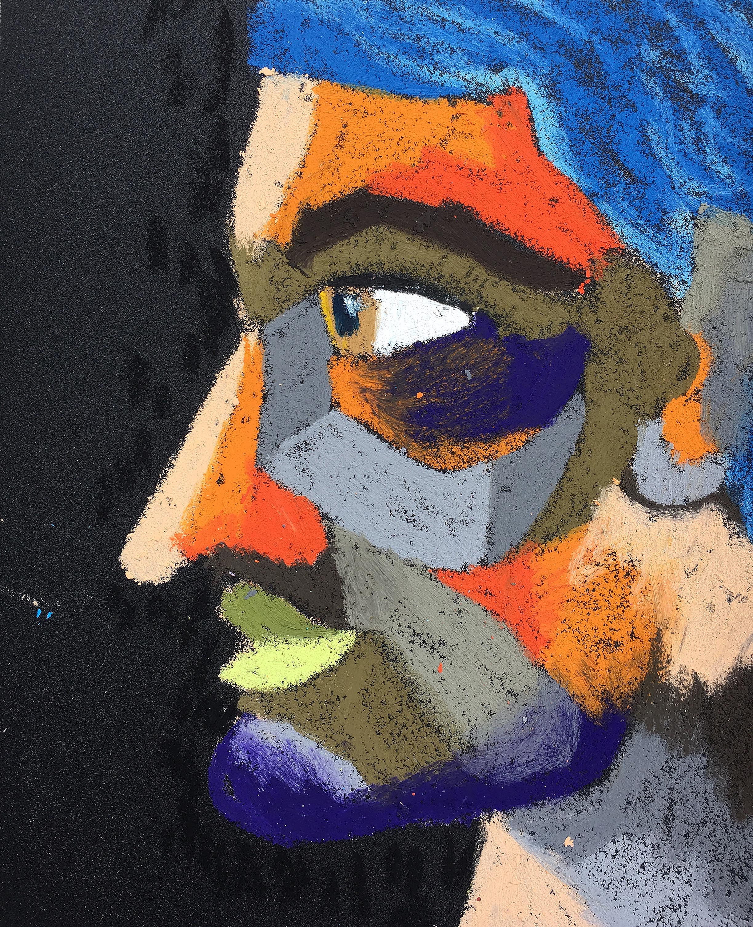 Material: Oil pastel, paper Size: 28 x 23 cm