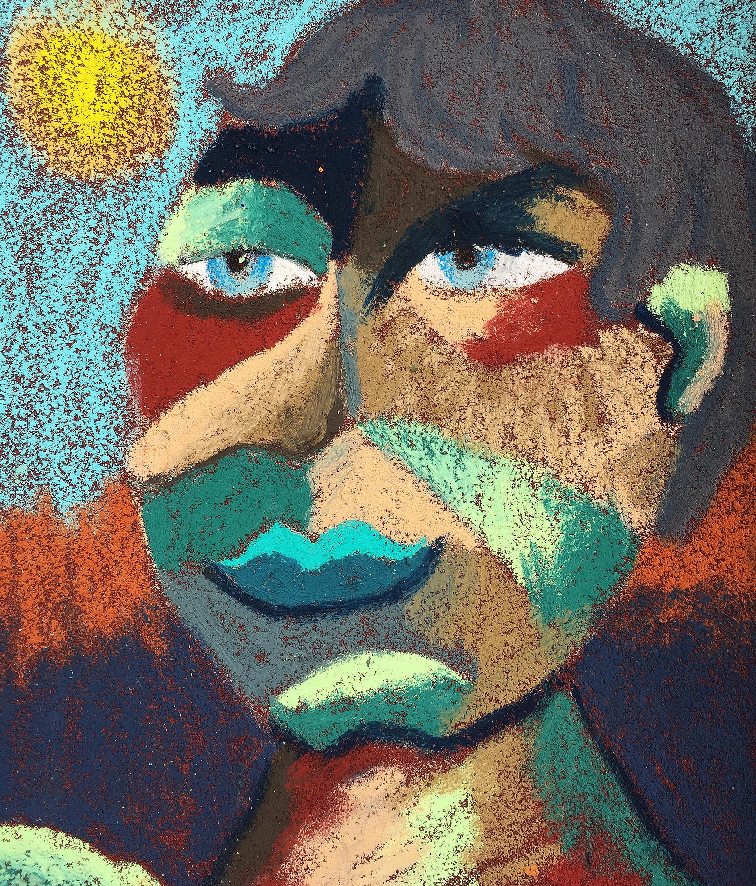 Material: Oil pastel, paper Size: 28 x 23 cm