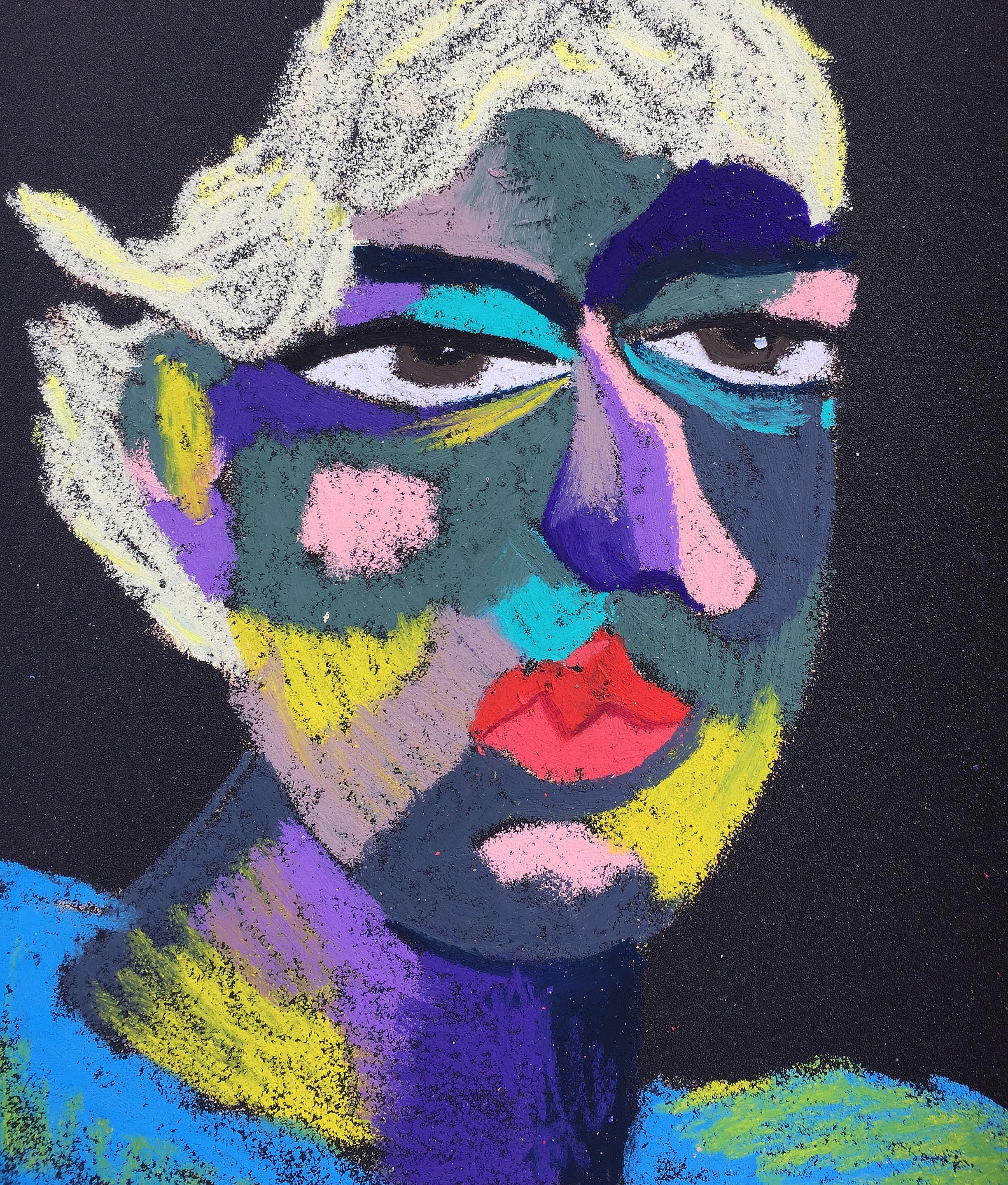 Material: Oil pastel, paper Size: 28 x 23 cm