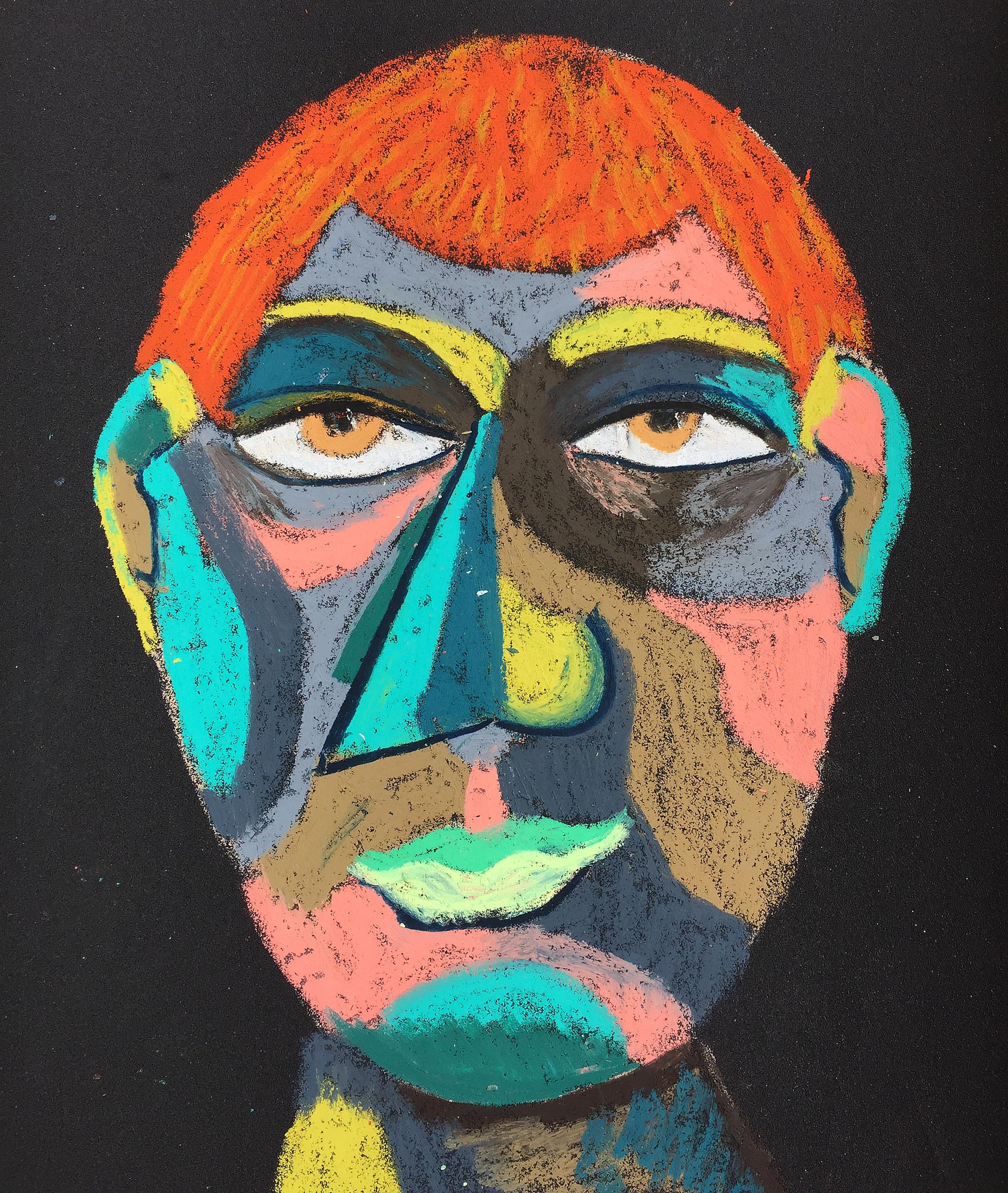 Material: Oil pastel, paper Size: 28 x 23 cm