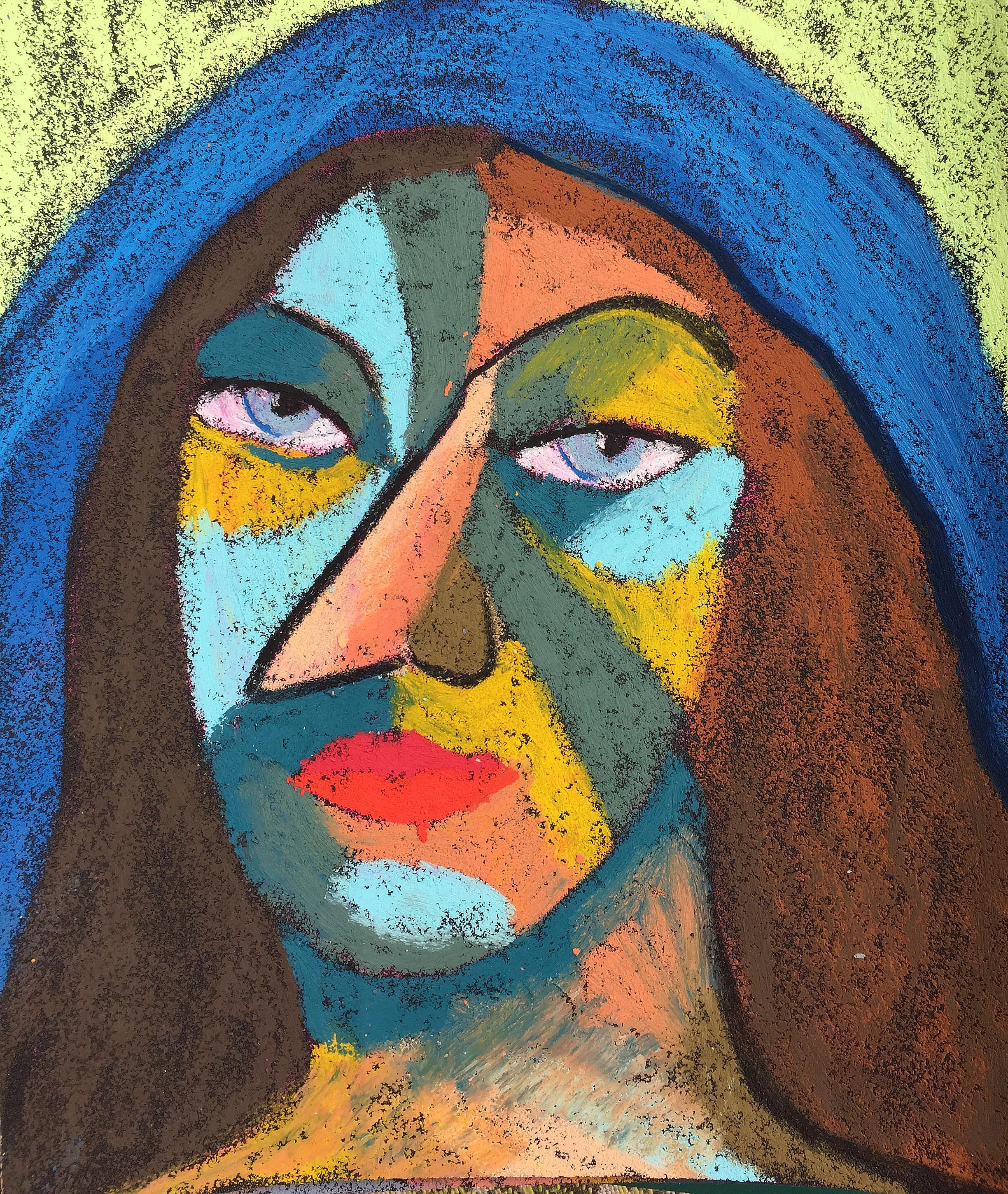 Material: Oil pastel, paper Size: 28 x 23 cm