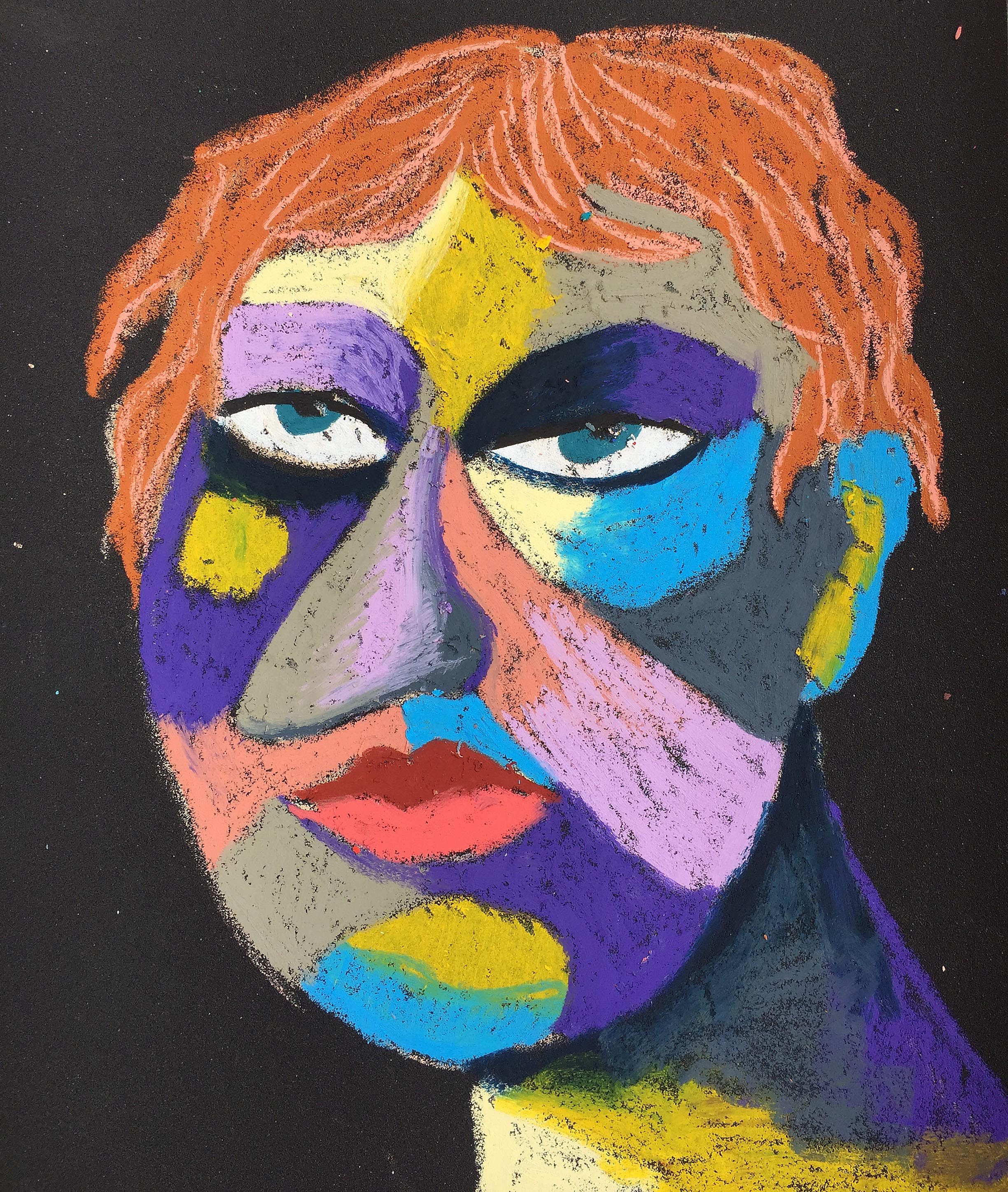 Material: Oil pastel, paper Size: 28 x 23 cm