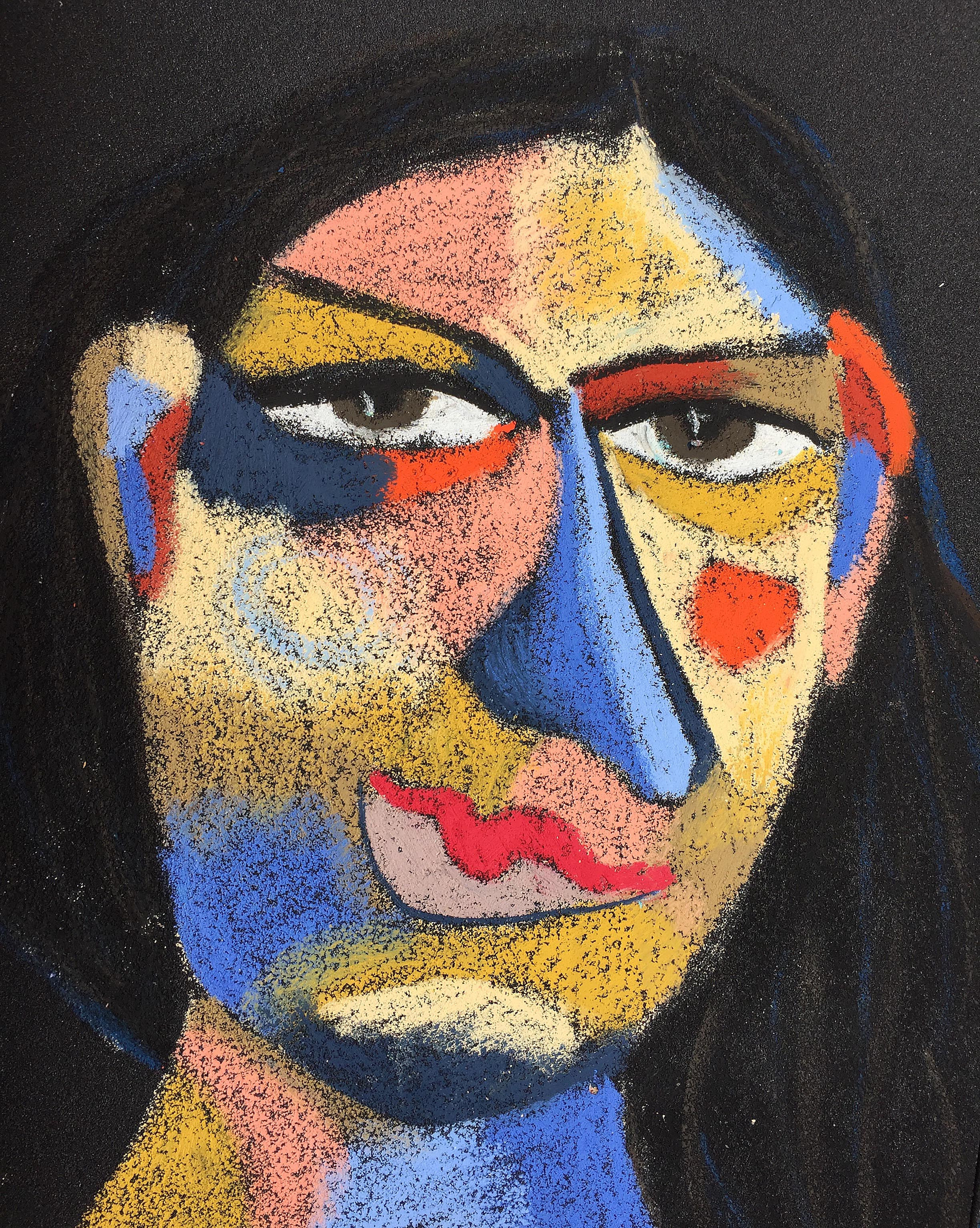 Material: Oil pastel, paper Size: 28 x 23 cm