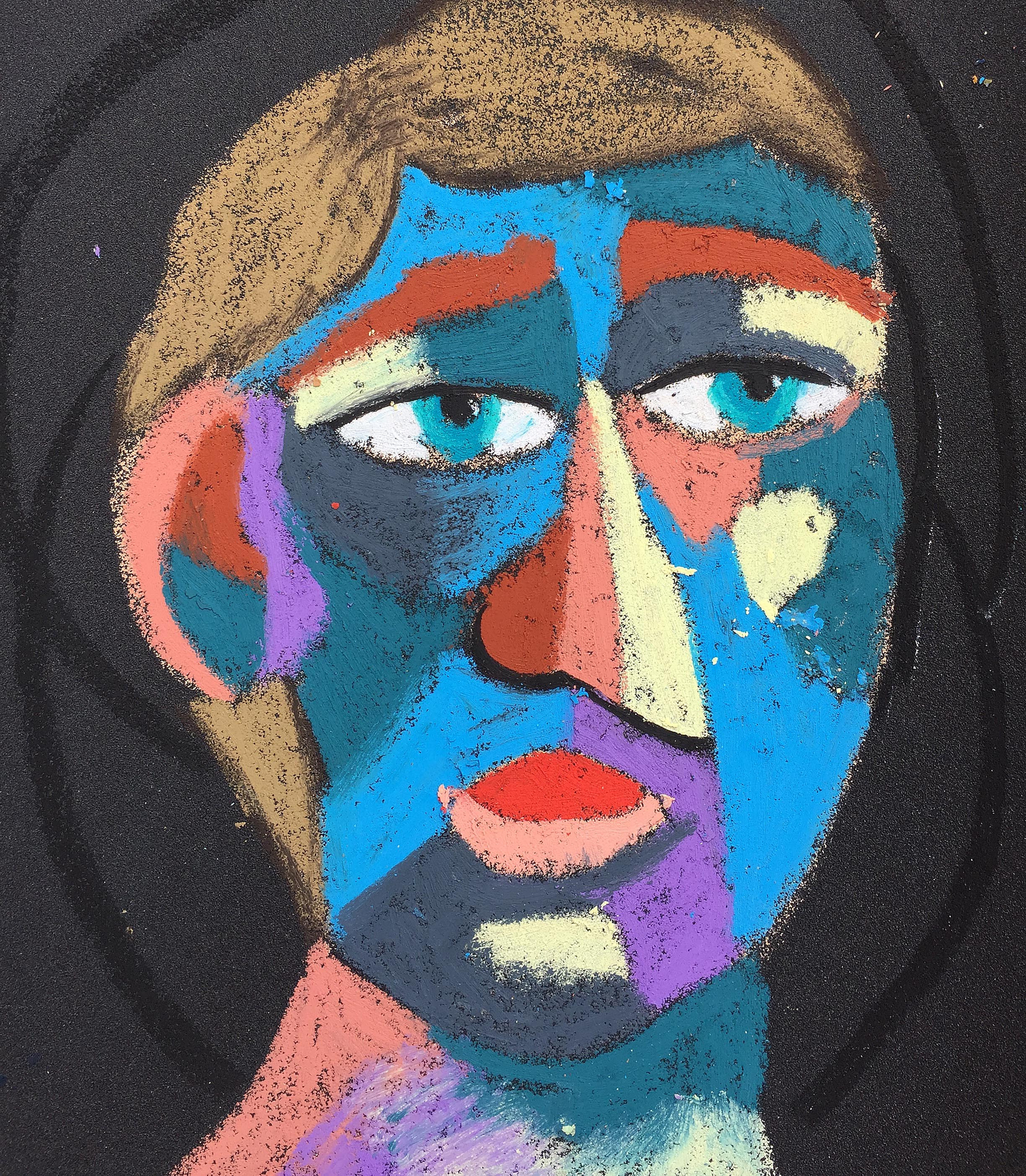 Material: Oil pastel, paper Size: 28 x 23 cm