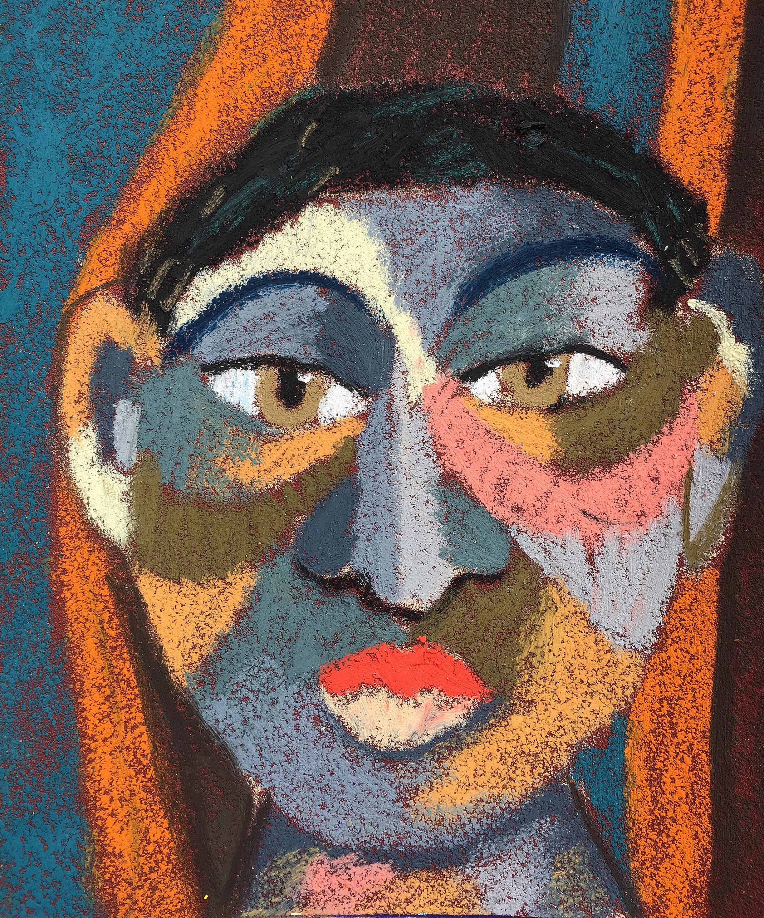 Material: Oil pastel, paper Size: 28 x 23 cm