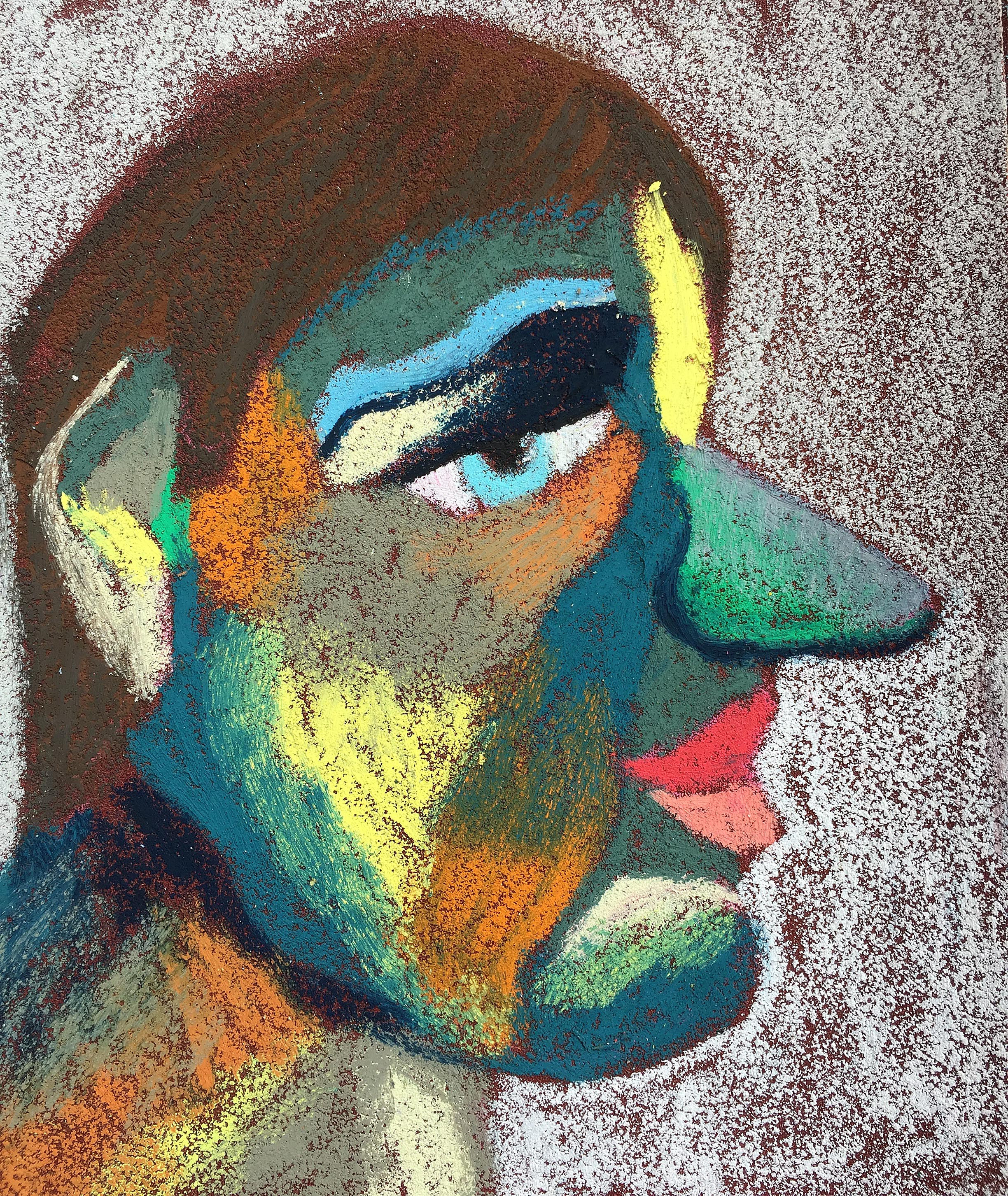 Material: Oil pastel, paper Size: 28 x 23 cm