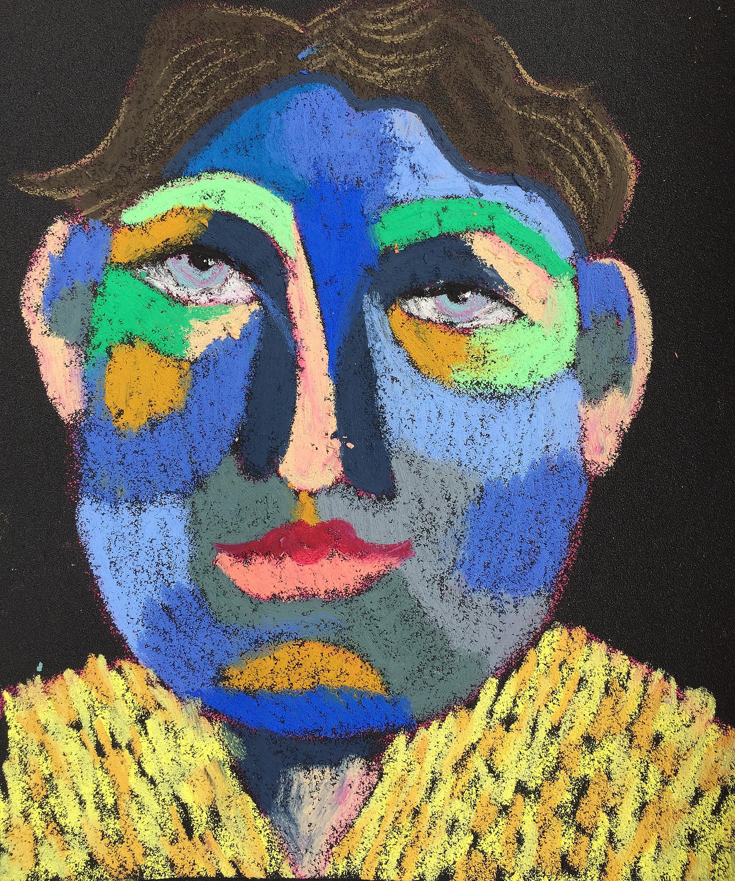 Material: Oil pastel, paper Size: 28 x 23 cm