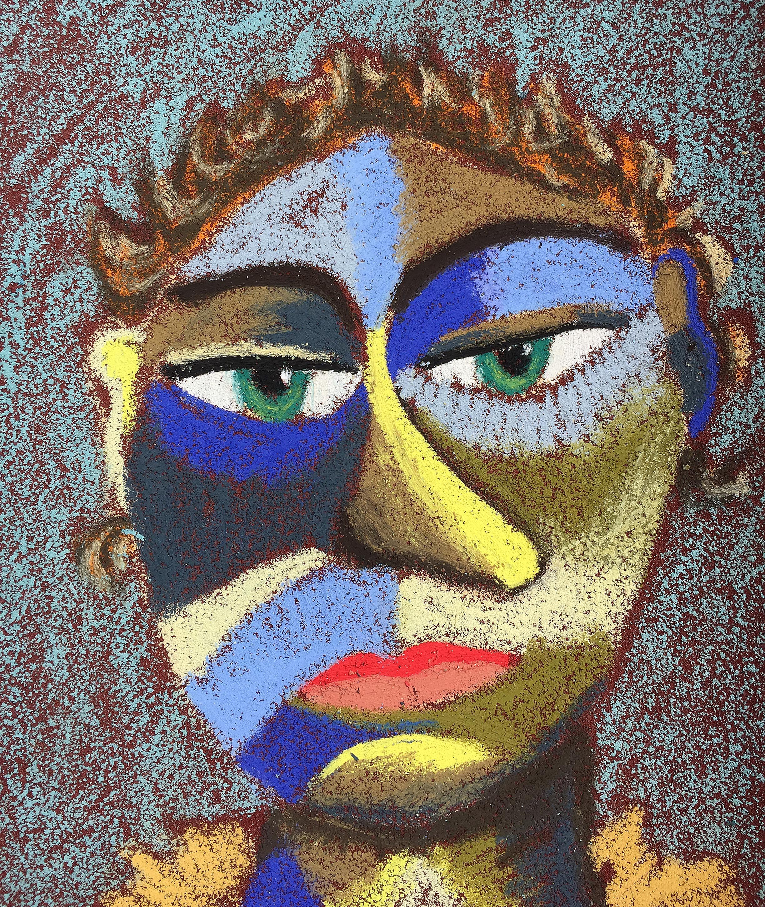 Material: Oil pastel, paper Size: 28 x 23 cm