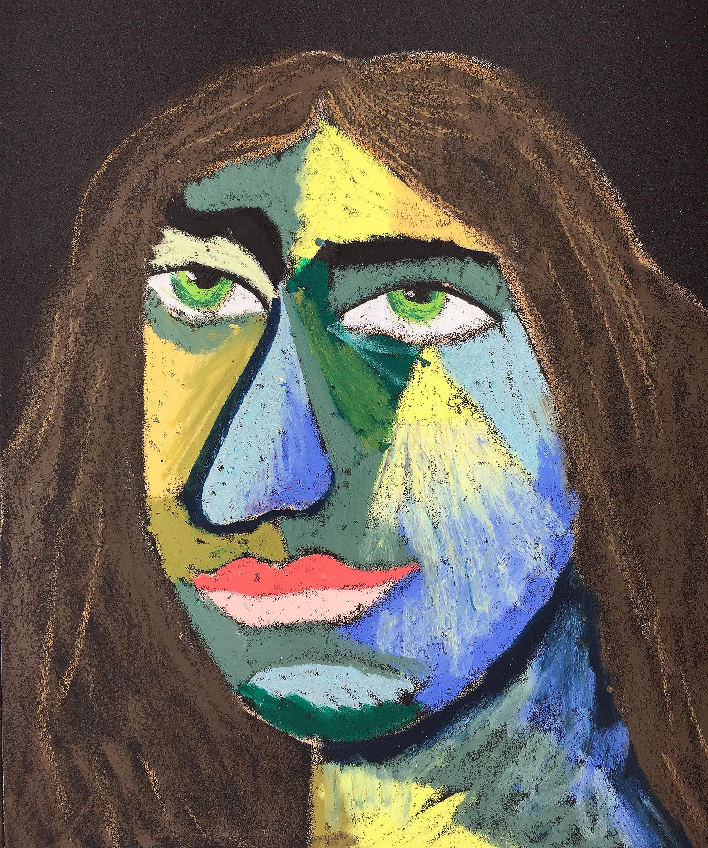 Material: Oil pastel, paper Size: 28 x 23 cm