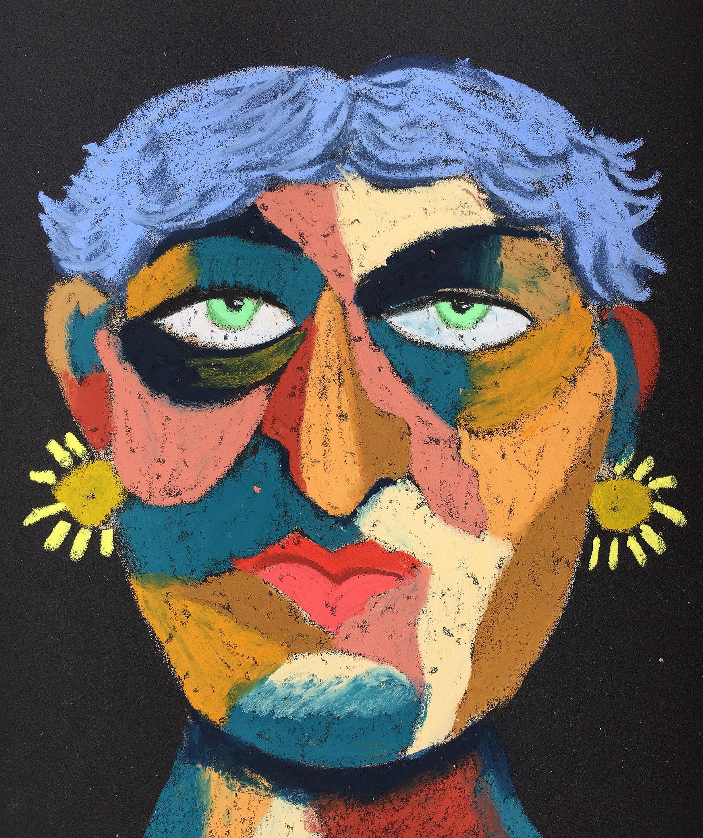 Material: Oil pastel, paper Size: 28 x 23 cm