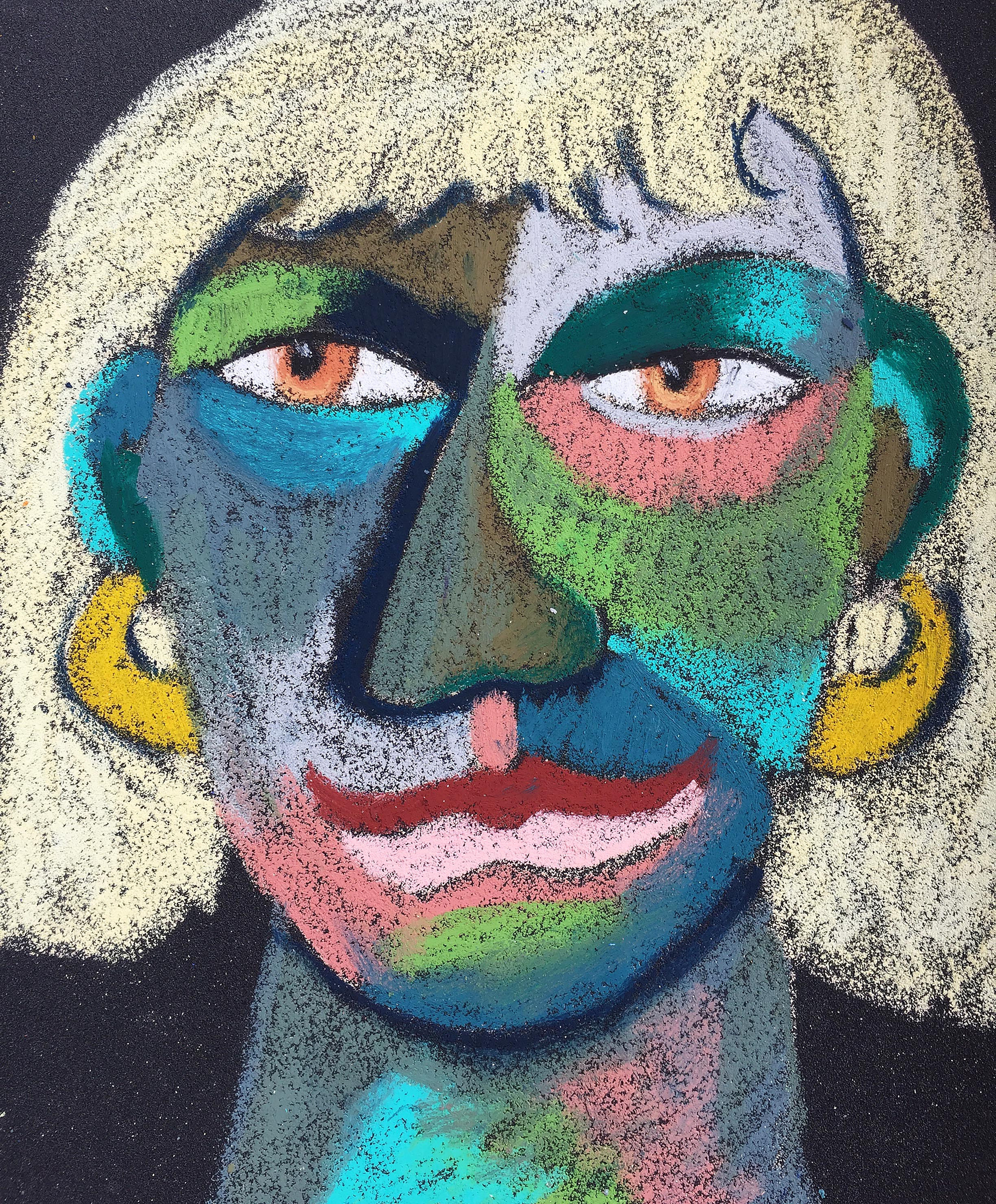 Material: Oil pastel, paper Size: 28 x 23 cm